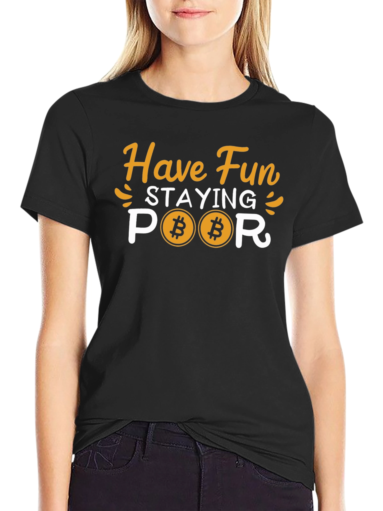 Bitcoin Poor Graphic T-Shirt - Crypto Currency Tee