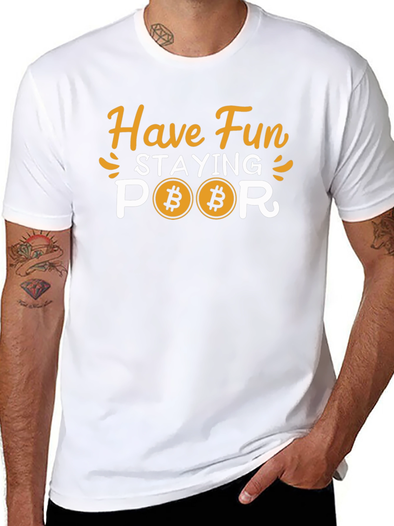Bitcoin Poor Graphic T-Shirt - Crypto Currency Tee