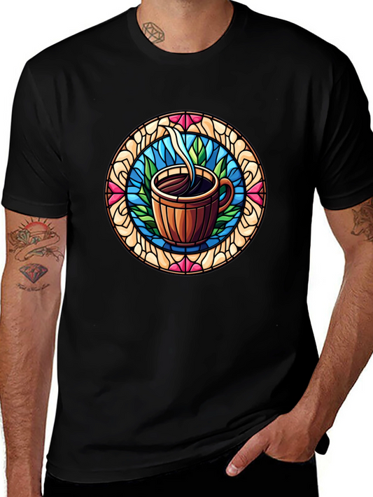 Coffee Stained Glass Style Tee