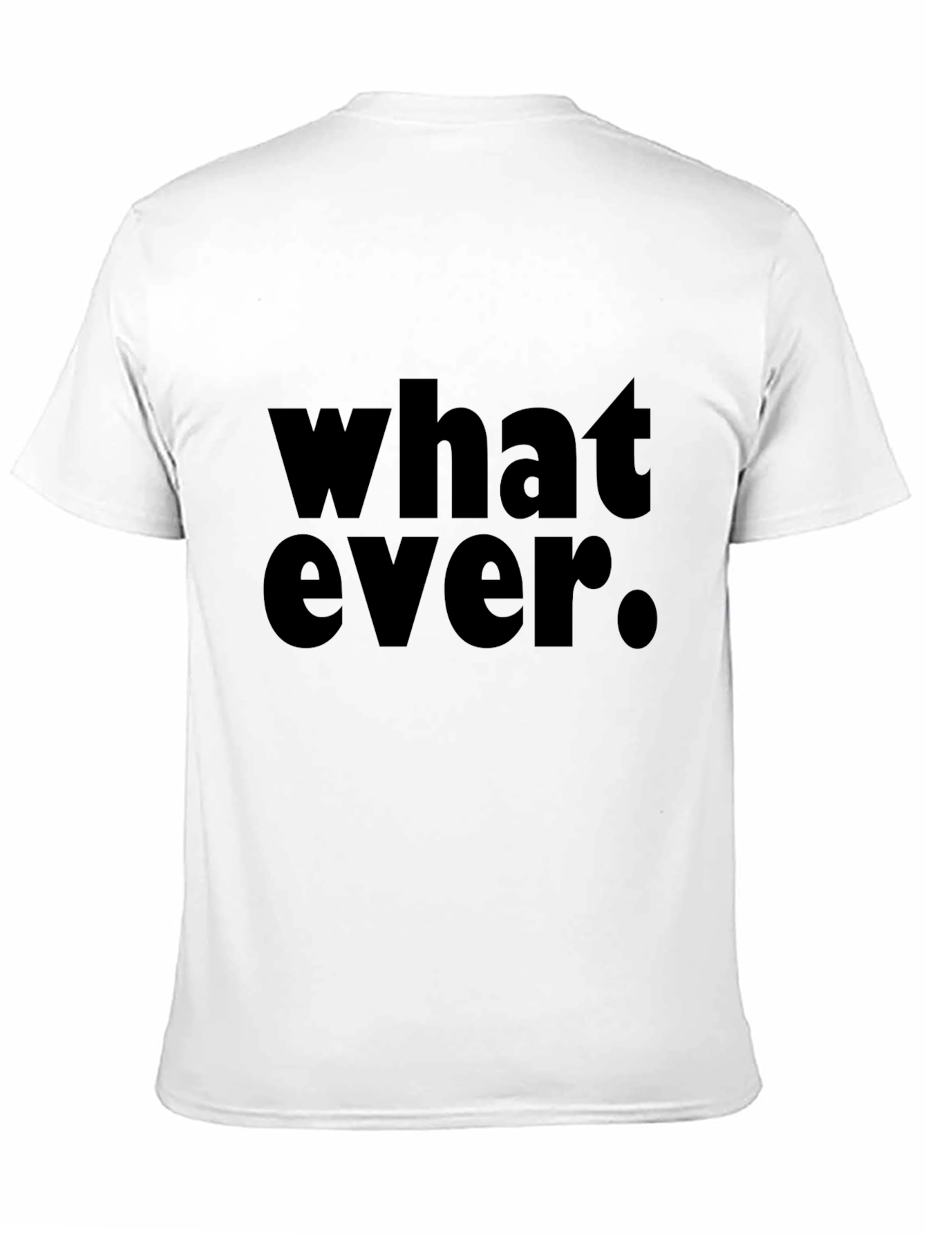 Whatever. Black Graphic T-Shirt - Casual Style