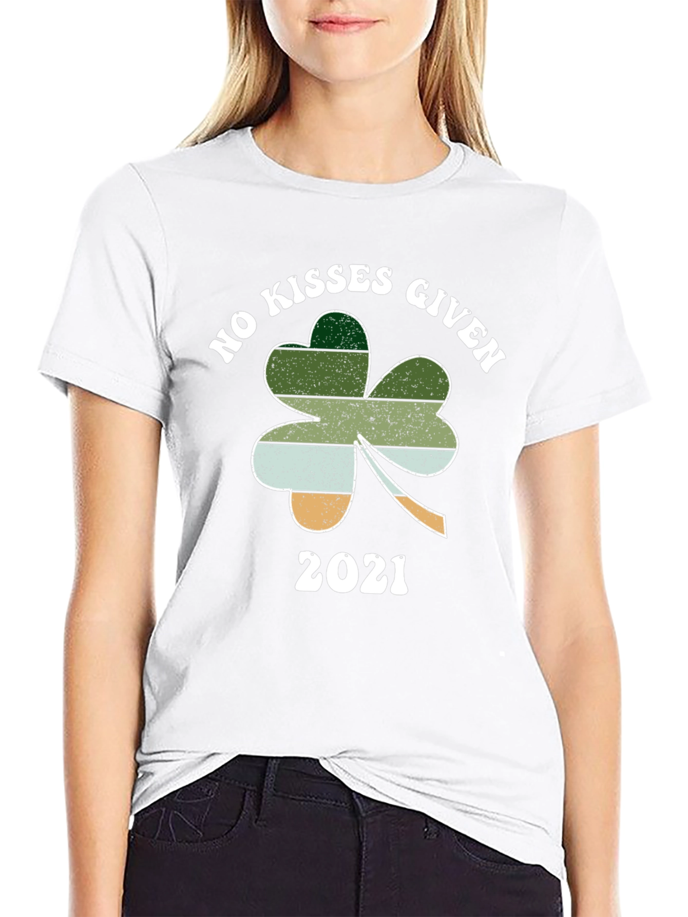 No Kisses Given 2021 St. Patricks Day T-Shirt