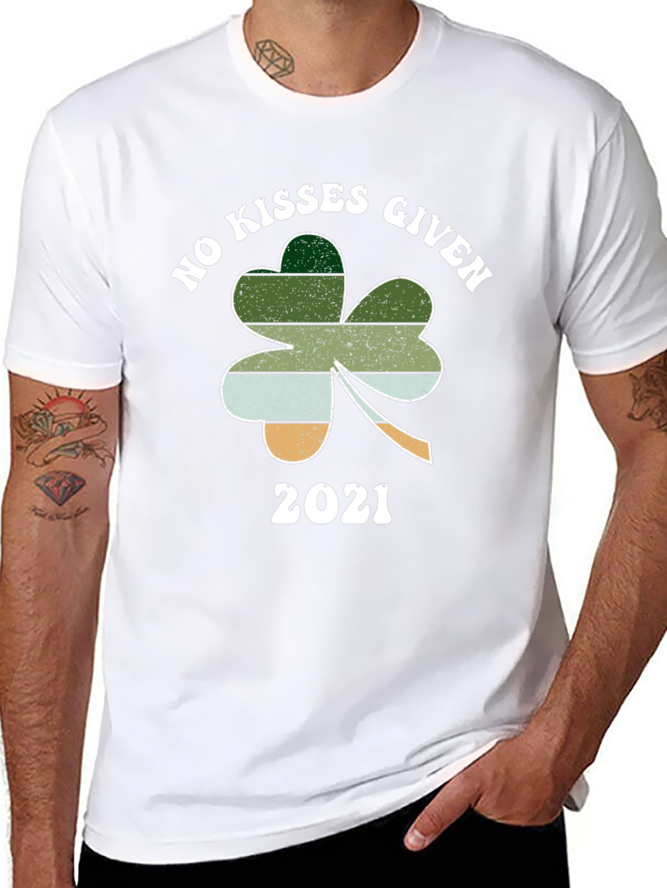 No Kisses Given 2021 St. Patricks Day T-Shirt