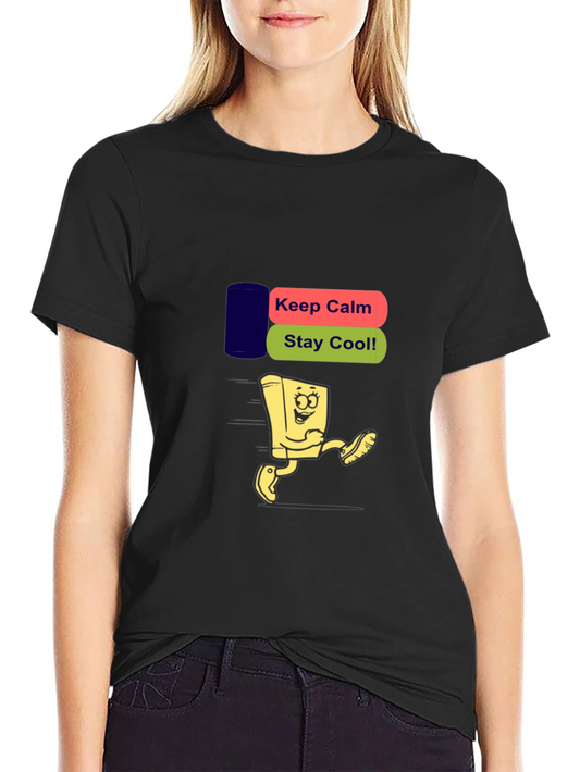 Keep Calm Stay Cool Black T-Shirt