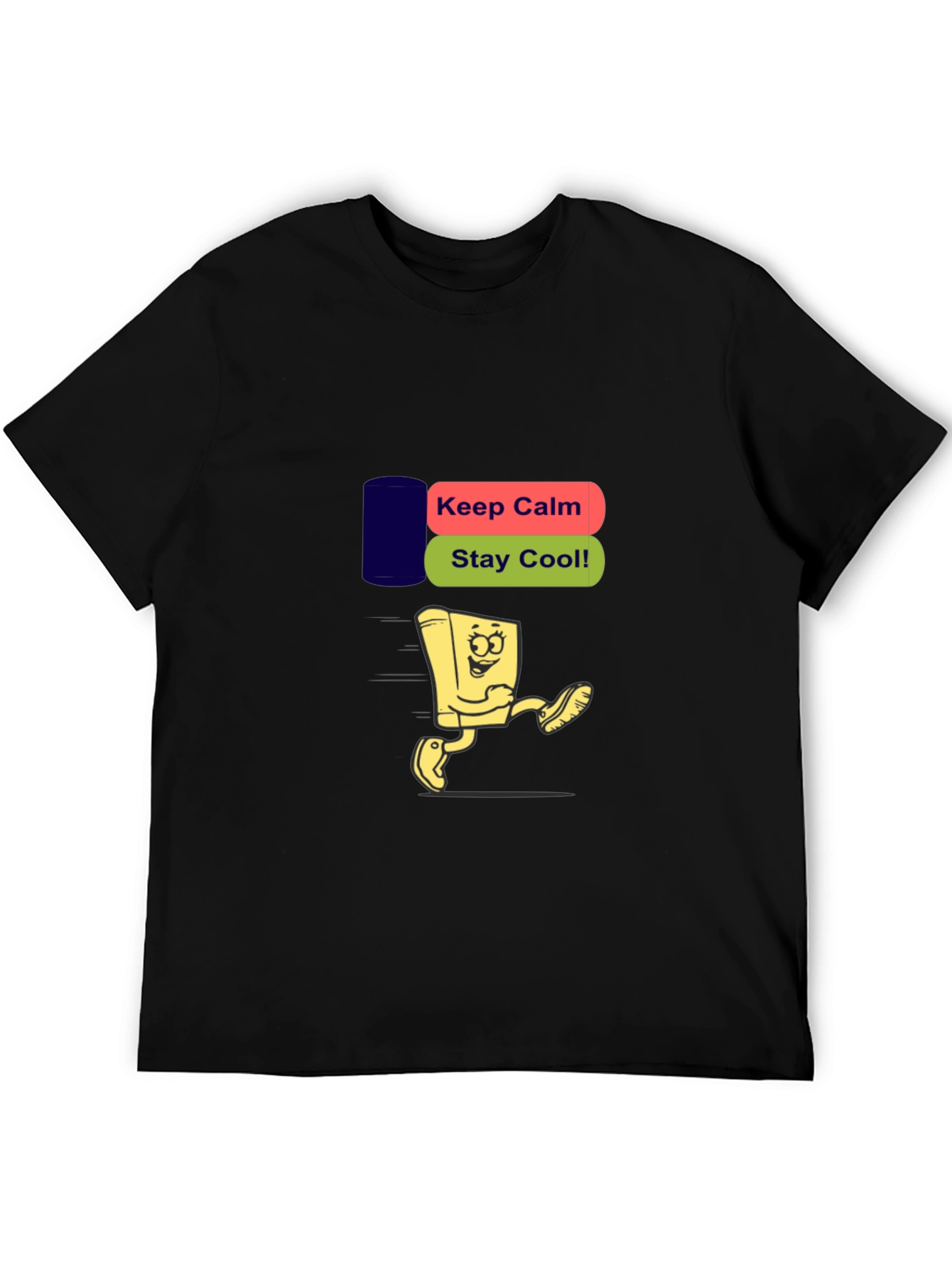 Keep Calm Stay Cool Black T-Shirt