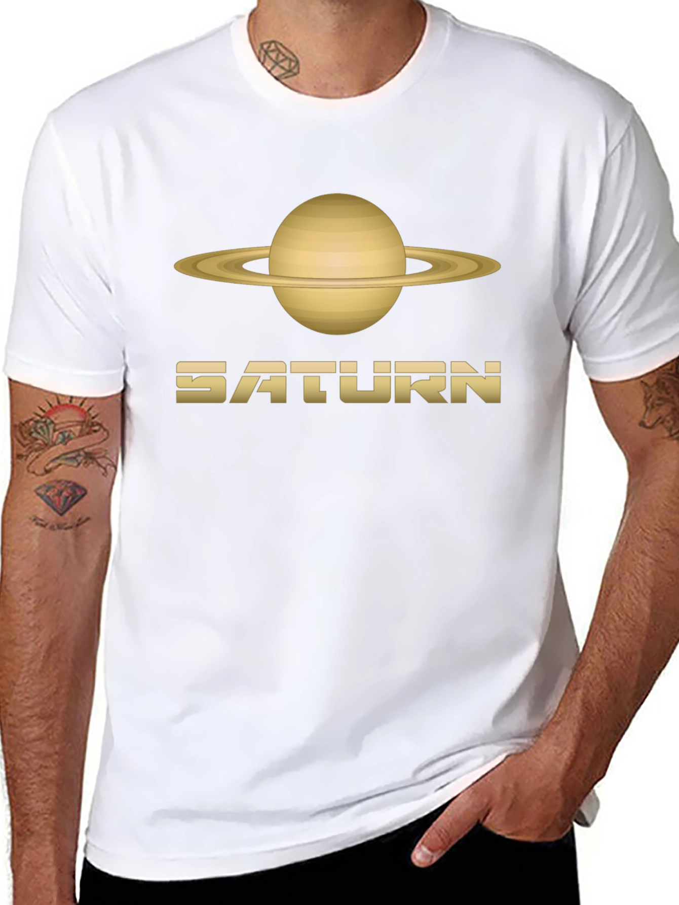 Saturn Graphic T-Shirt - Classic Planet Design
