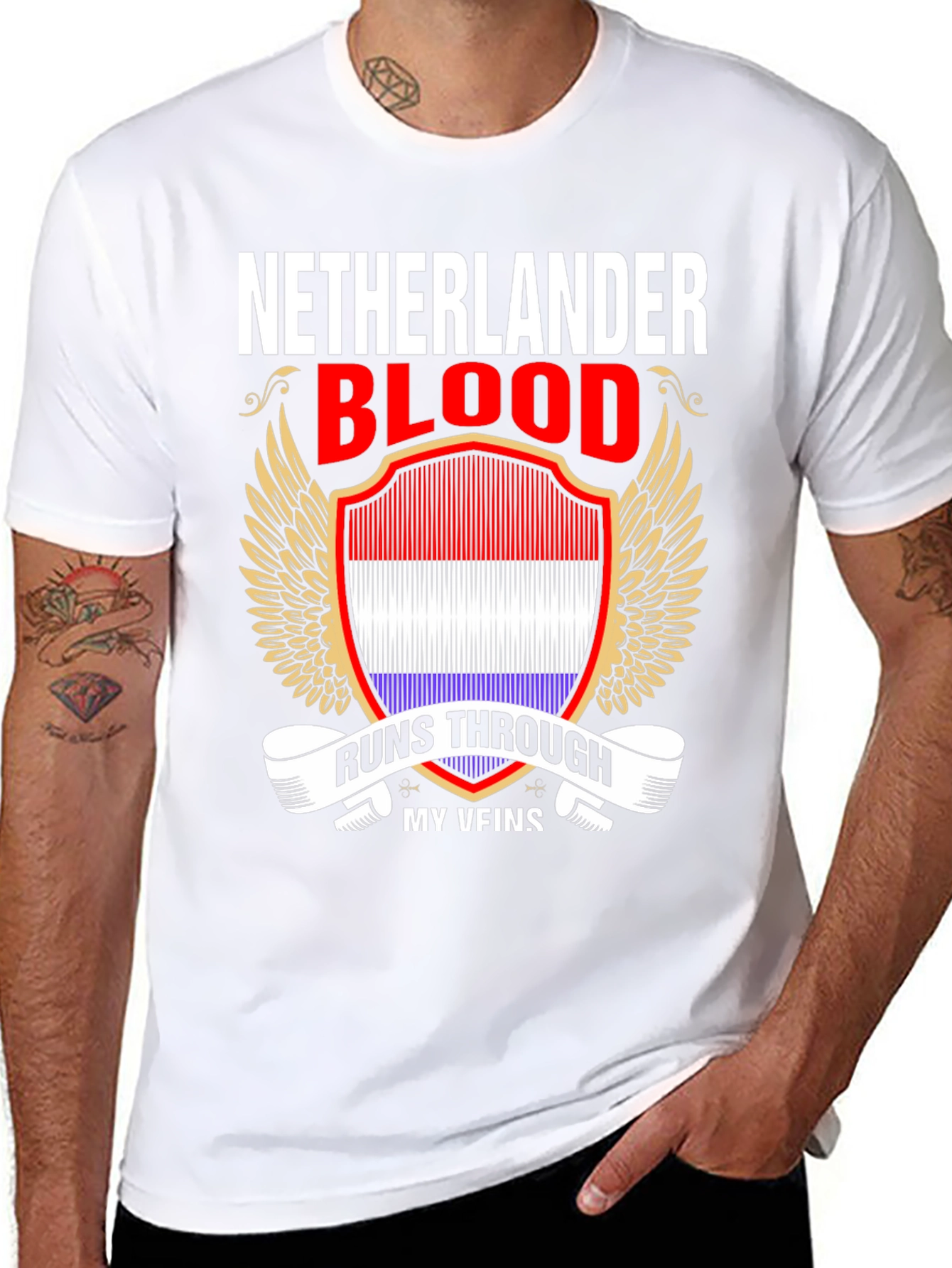 Netherlander Blood Runs Through My Veins T-Shirt