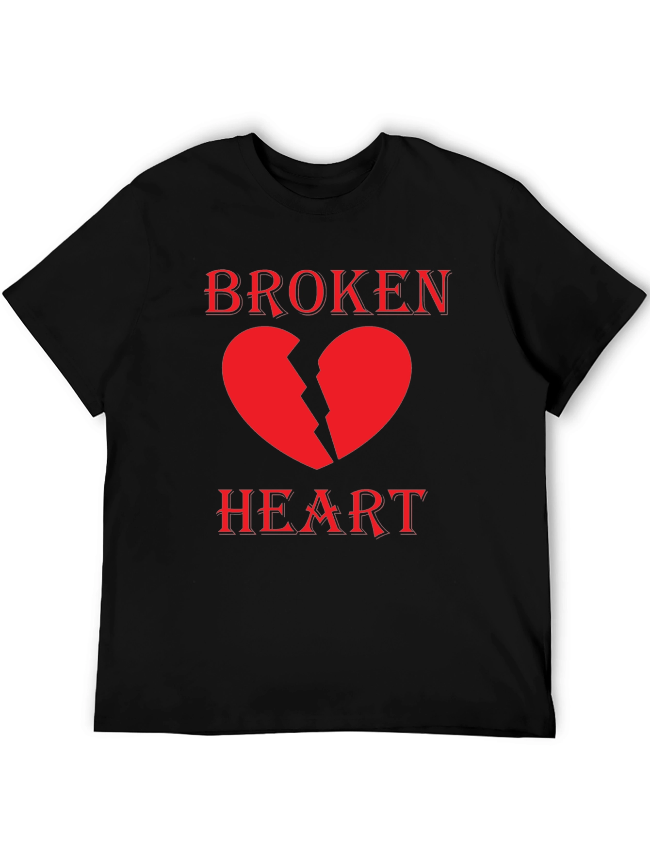 Broken Heart Graphic T-Shirt - Trendy Design