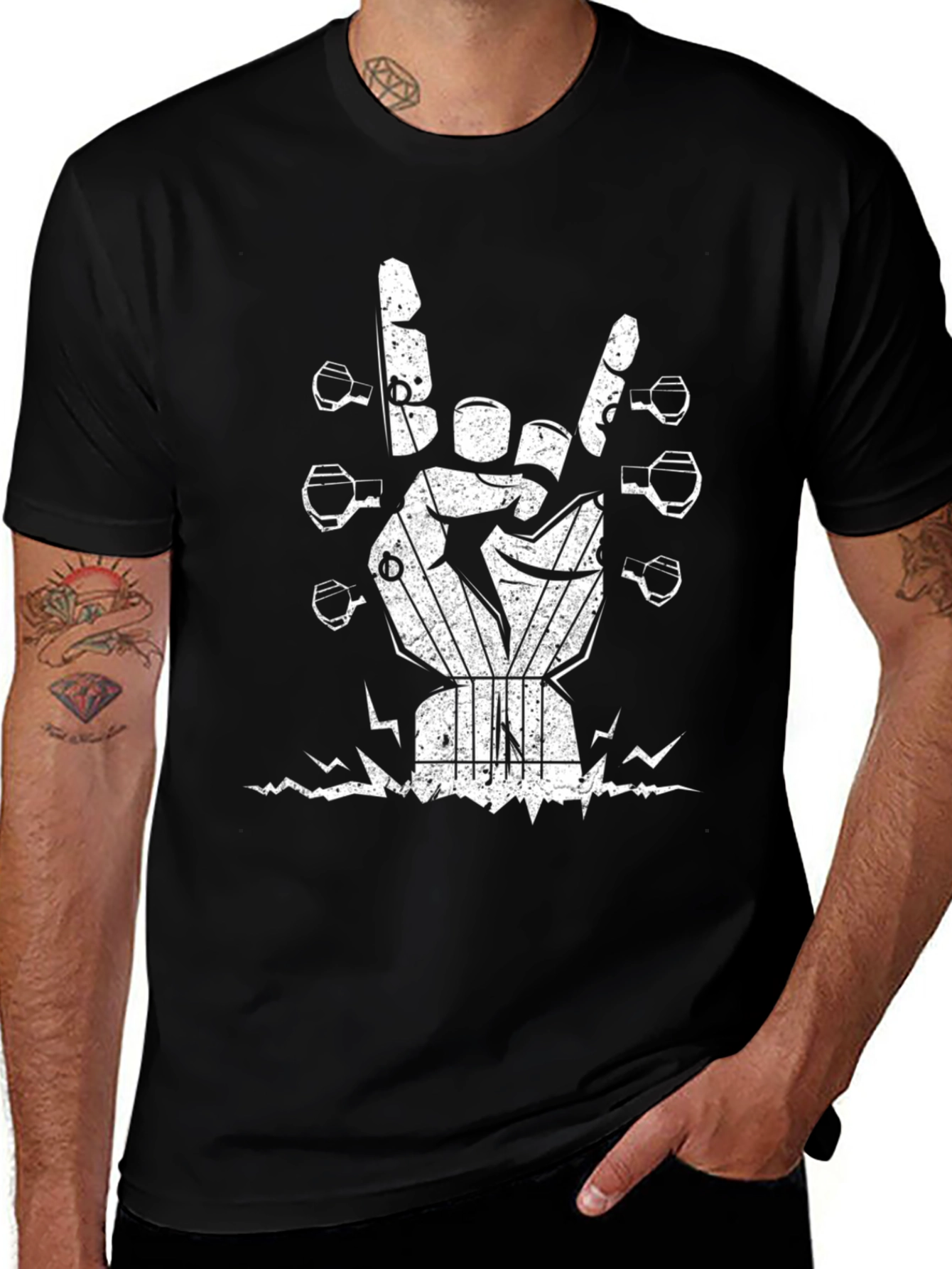 Rock On Guitar T-Shirt - Music Lover Tee