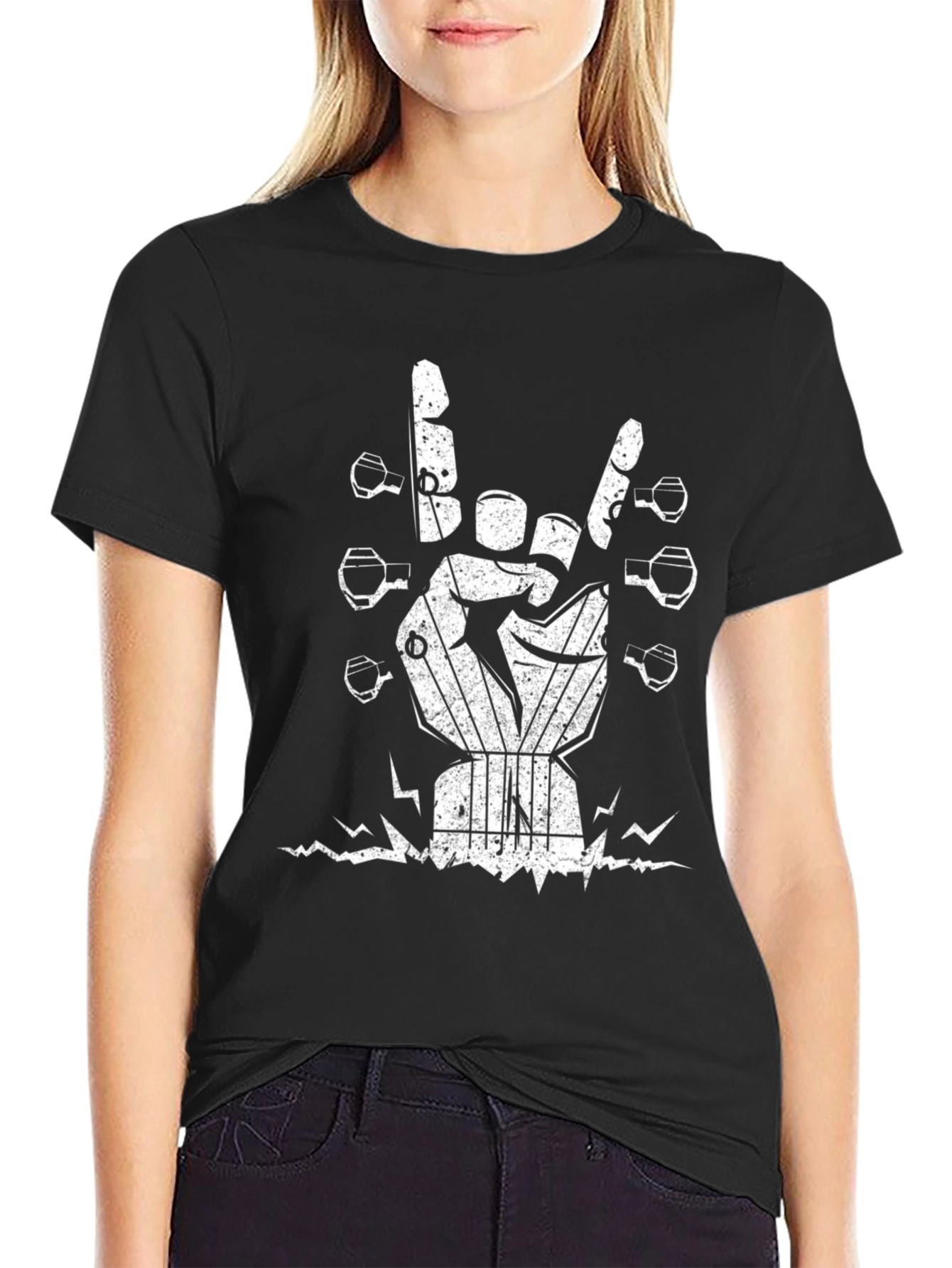 Rock On Guitar T-Shirt - Music Lover Tee