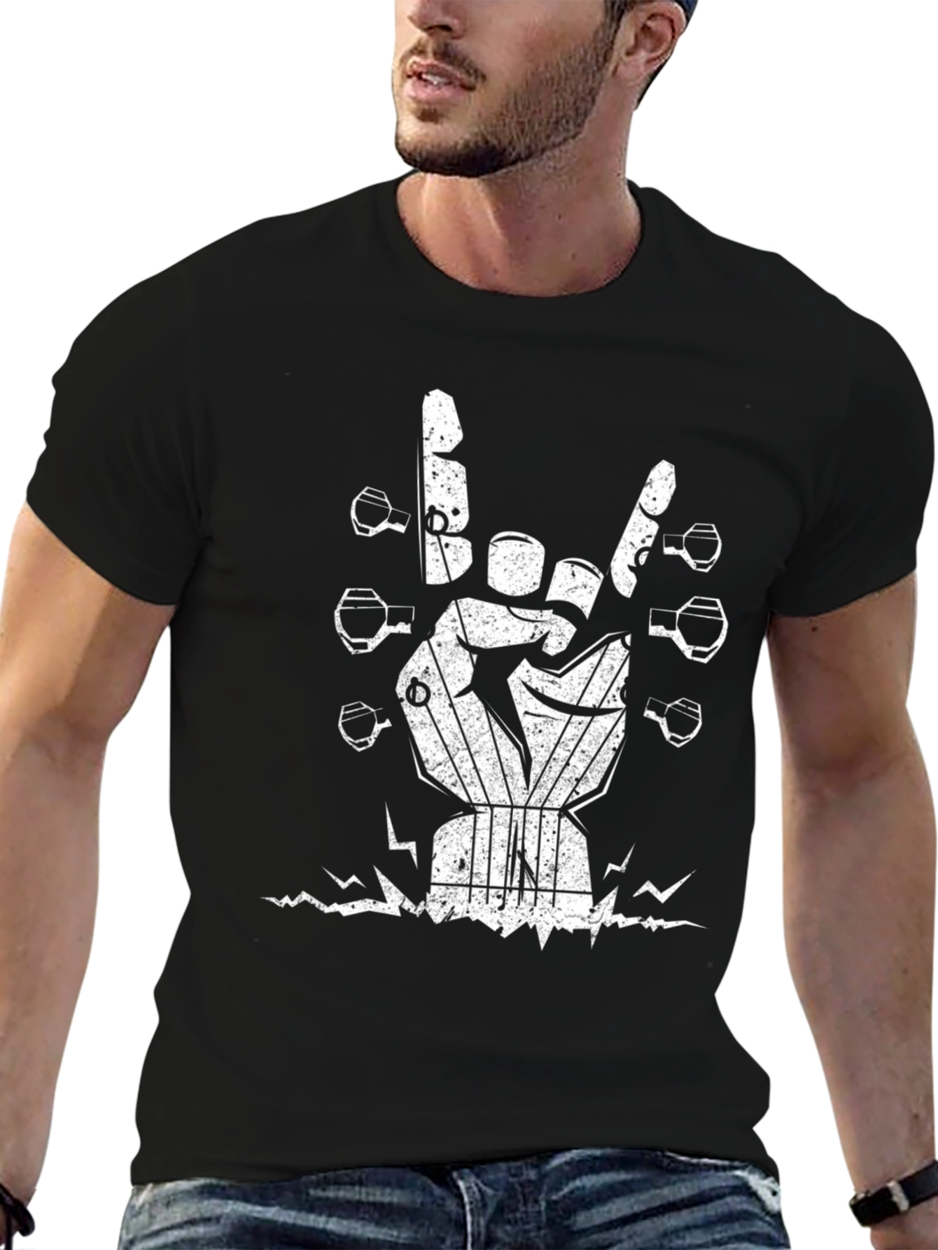 Rock On Guitar T-Shirt - Music Lover Tee