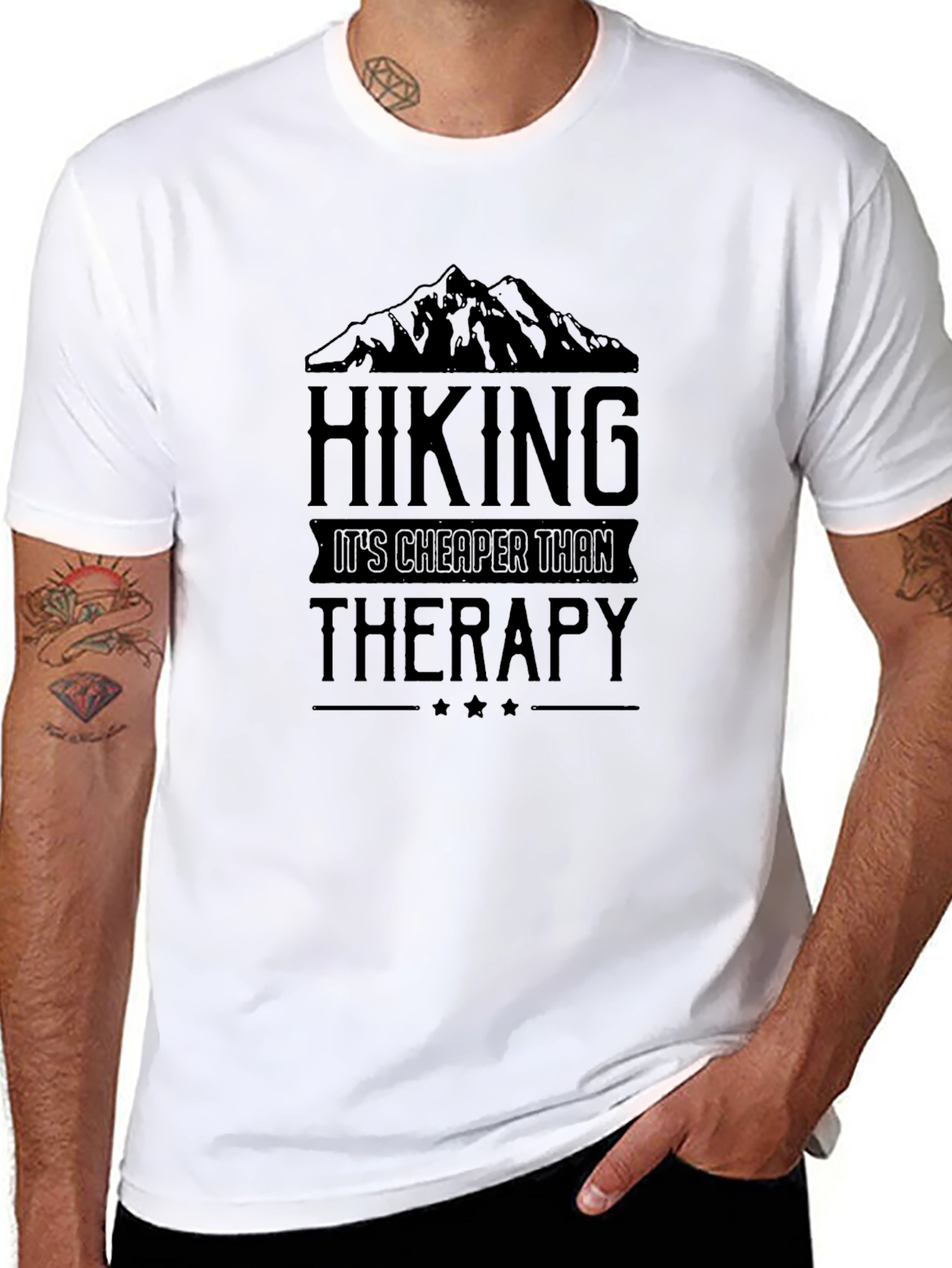 Hiking Cheaper Than Therapy Graphic Tee