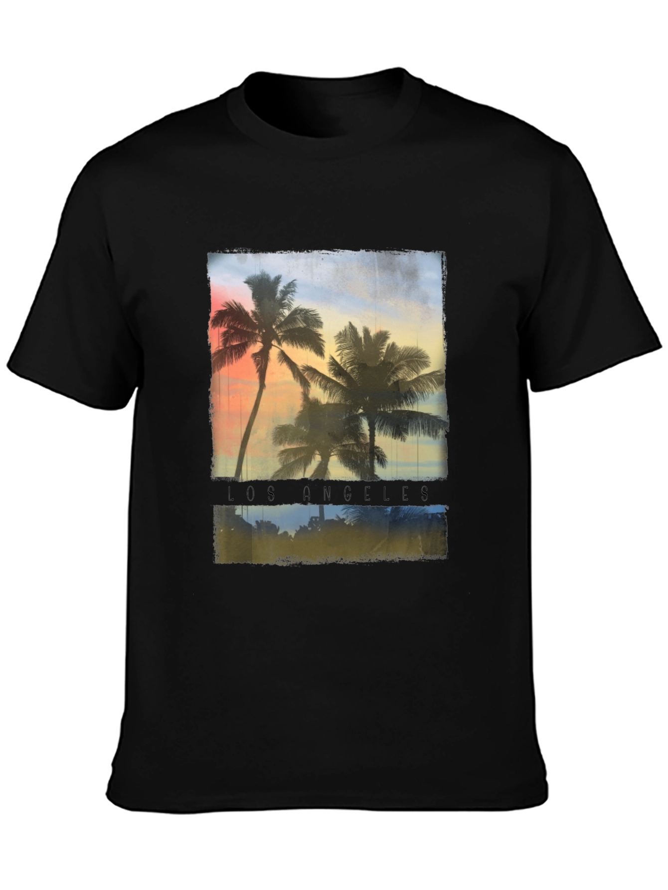 Los Angeles Palm Tee - Tropical Sunset T-Shirt