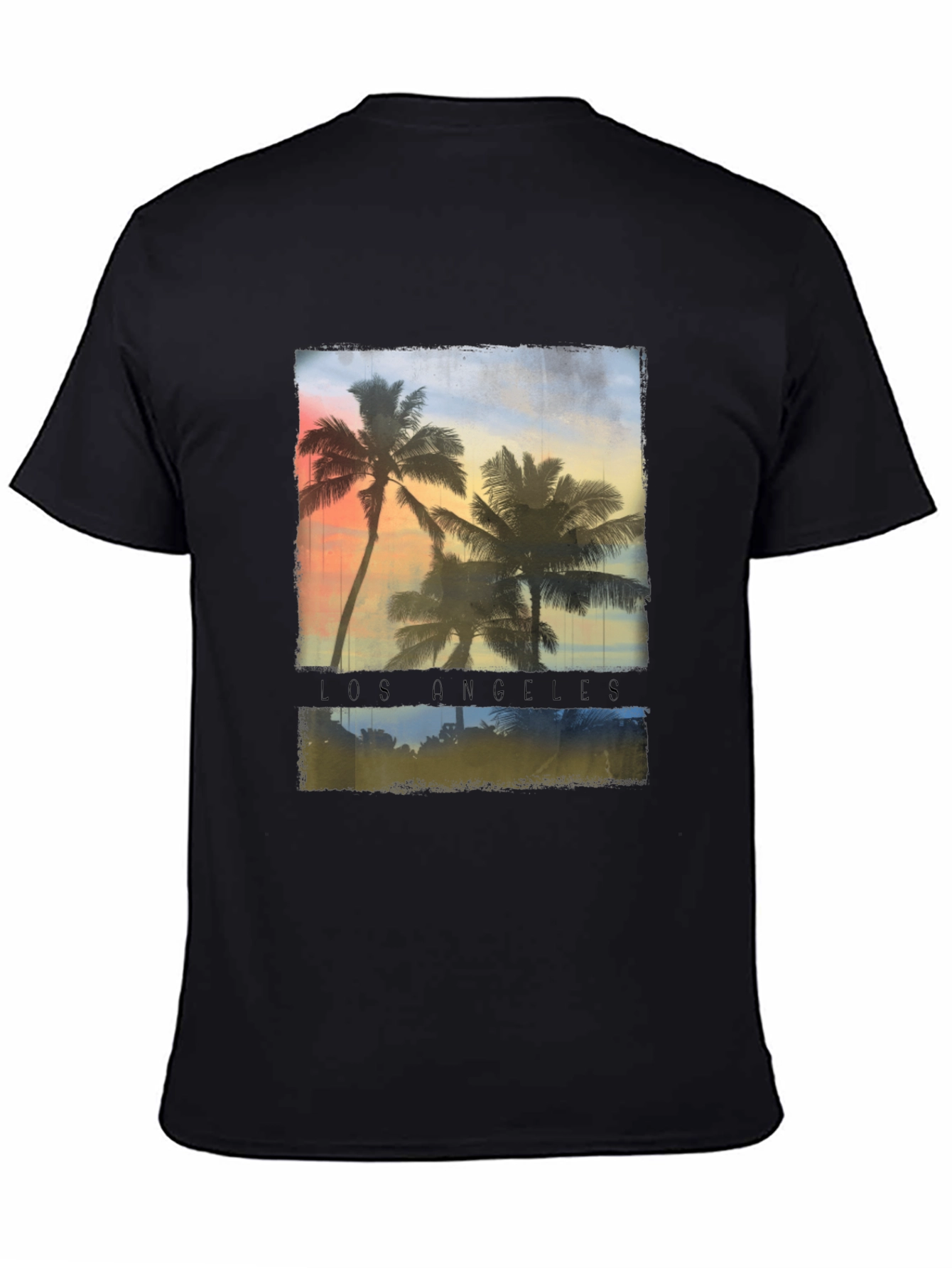 Los Angeles Palm Tee - Tropical Sunset T-Shirt