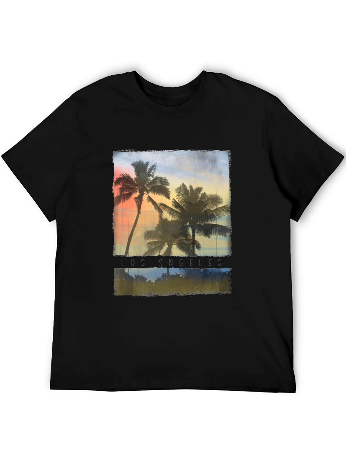 Los Angeles Palm Tee - Tropical Sunset T-Shirt
