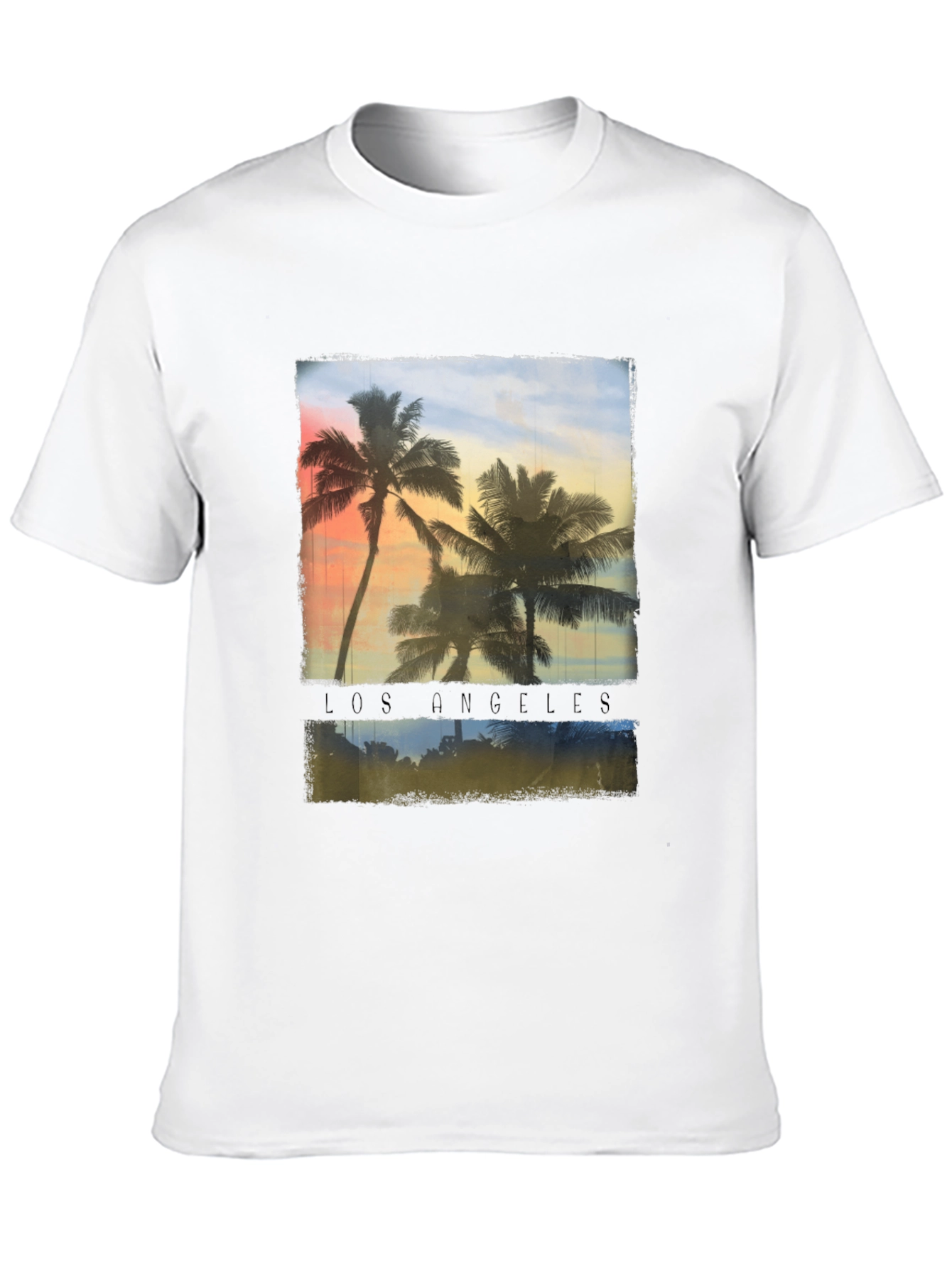 Los Angeles Palm Tee - Tropical Sunset T-Shirt