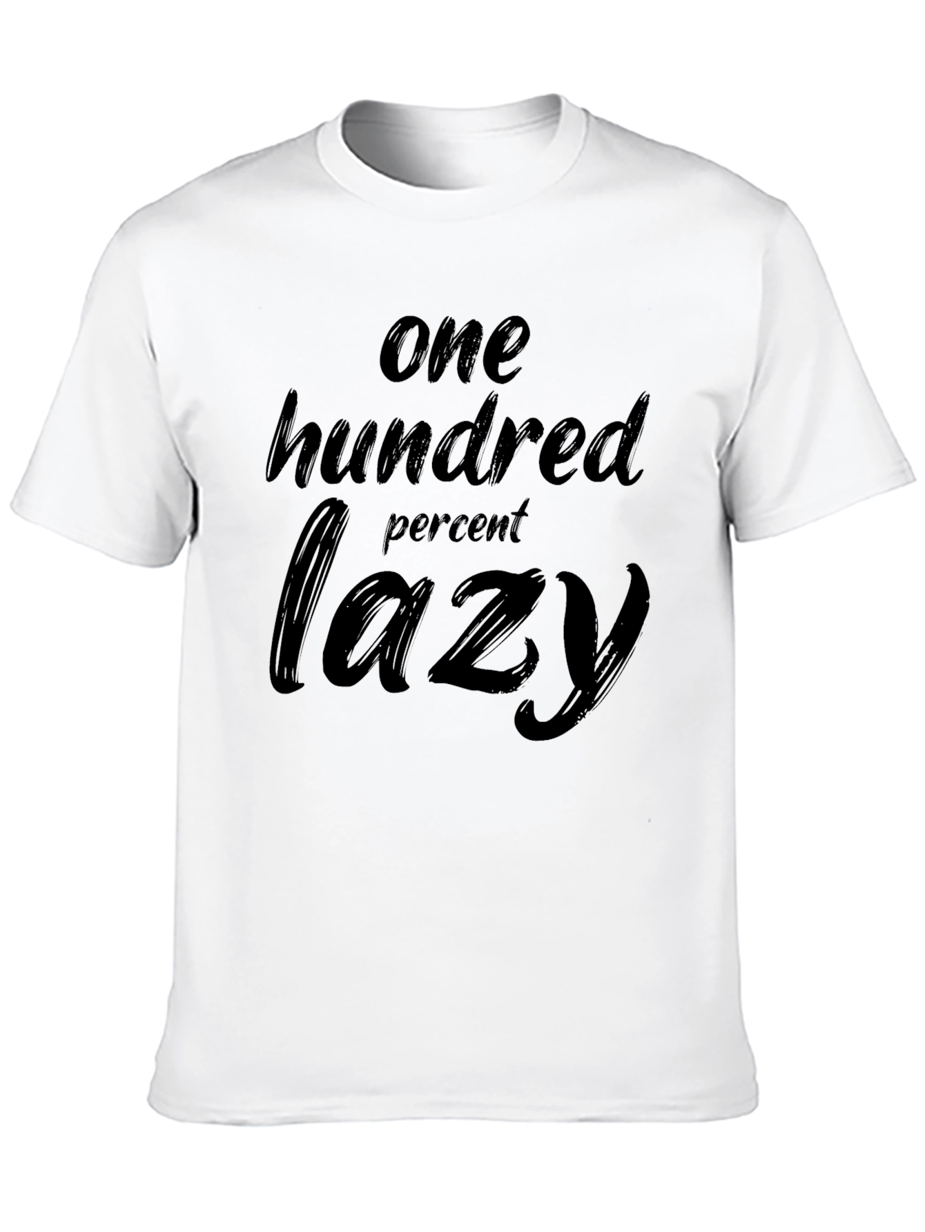 One Hundred Percent Lazy Black T-Shirt