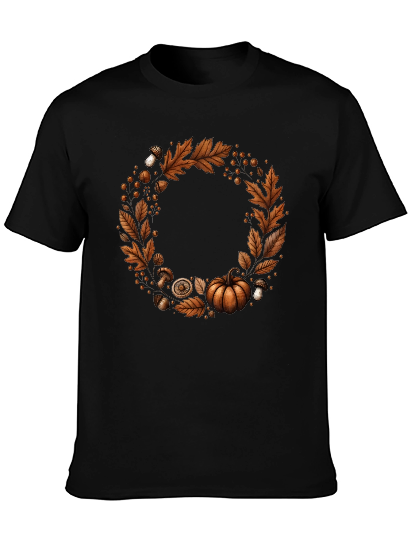 Autumn Wreath Graphic Tee - Festive Fall Apparel