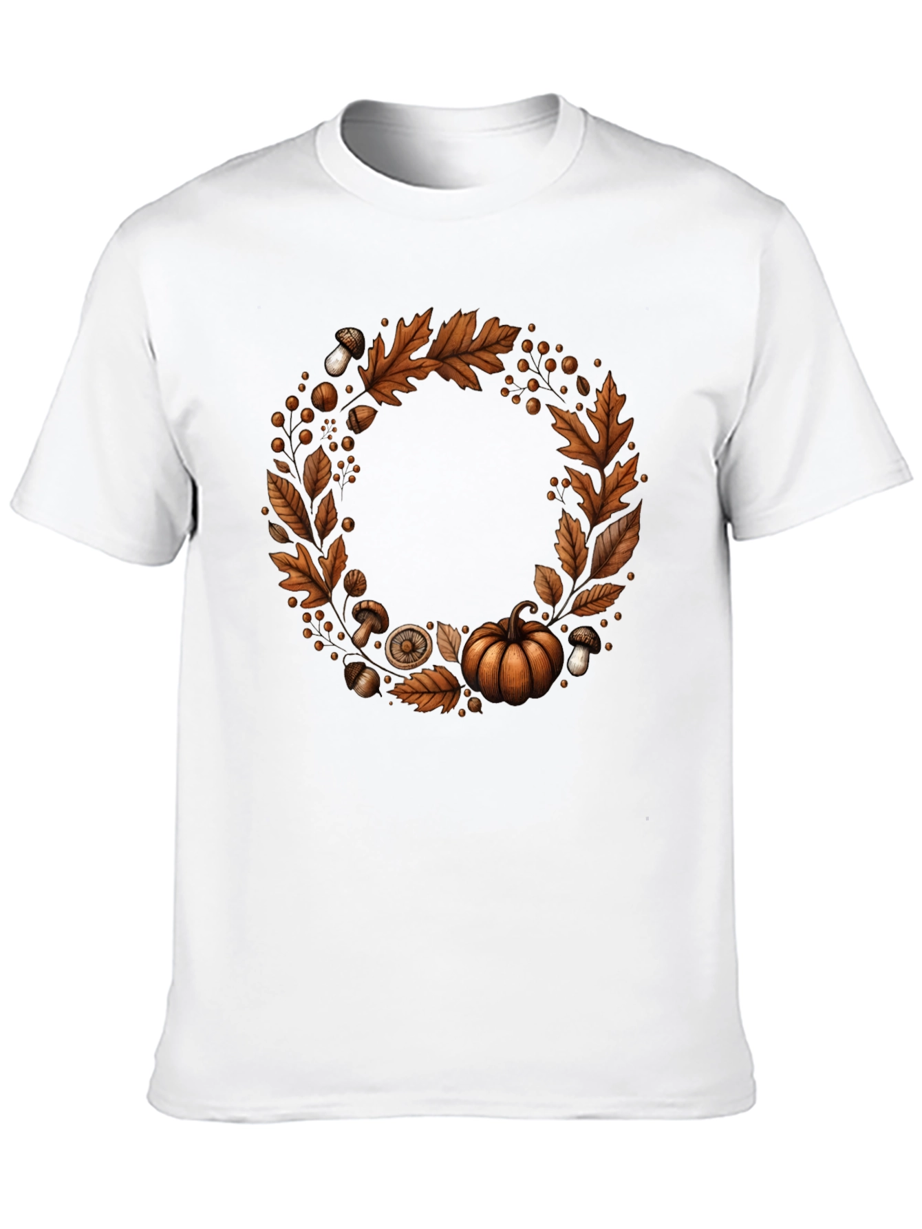 Autumn Wreath Graphic Tee - Festive Fall Apparel
