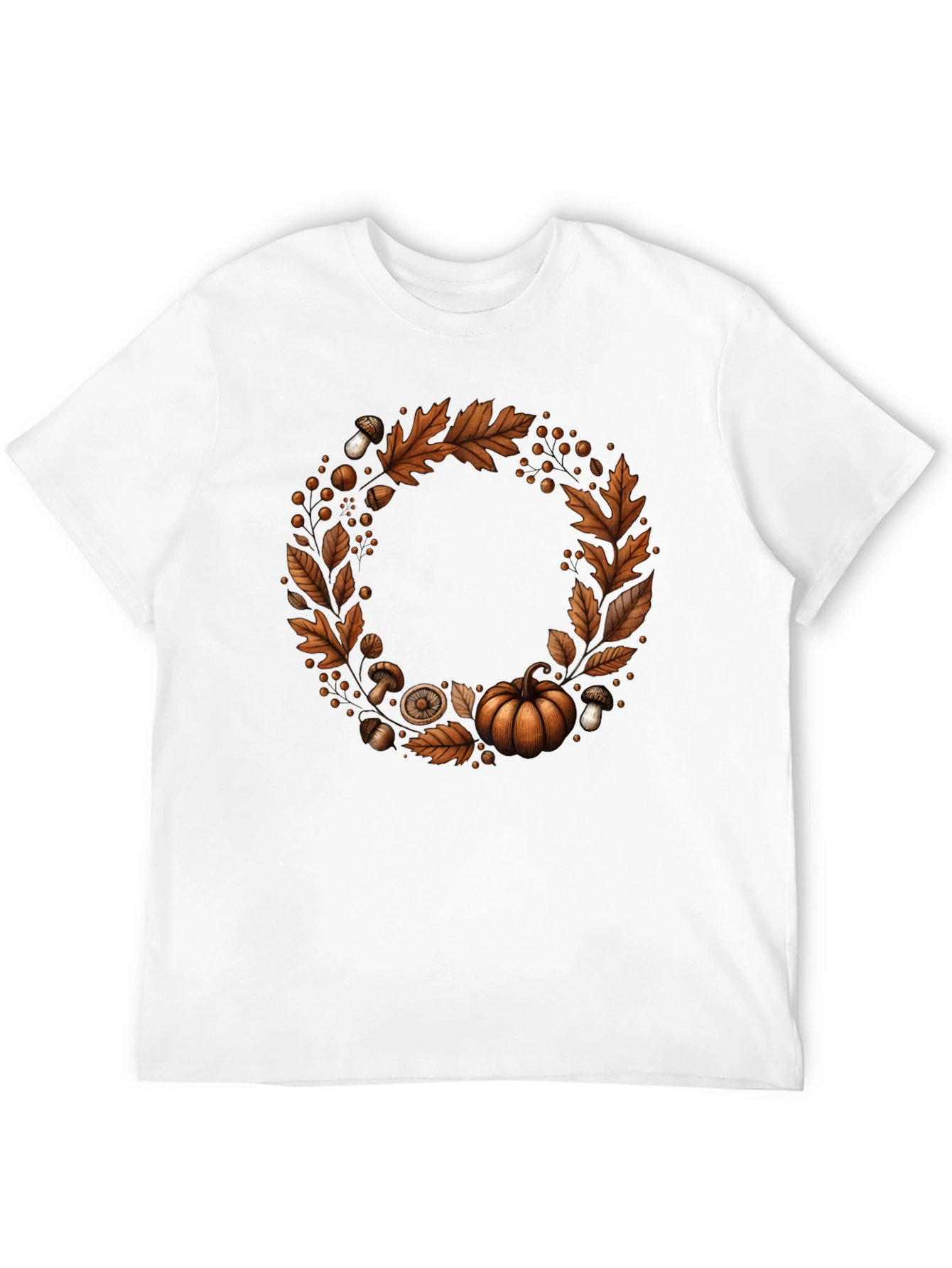 Autumn Wreath Graphic Tee - Festive Fall Apparel