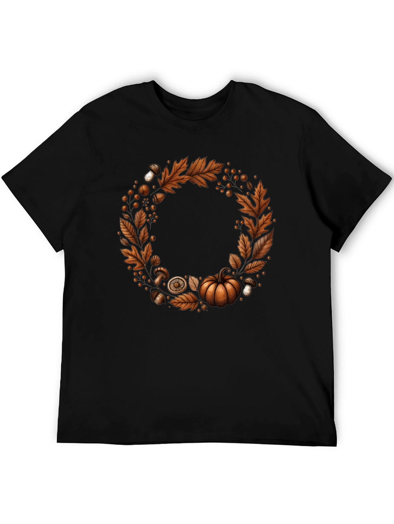 Autumn Wreath Graphic Tee - Festive Fall Apparel