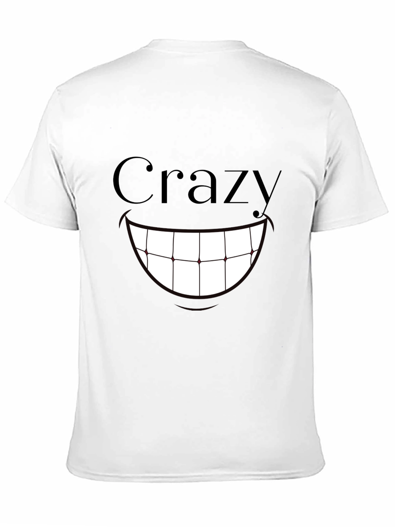 Crazy Smile Graphic Print T-Shirt - Black
