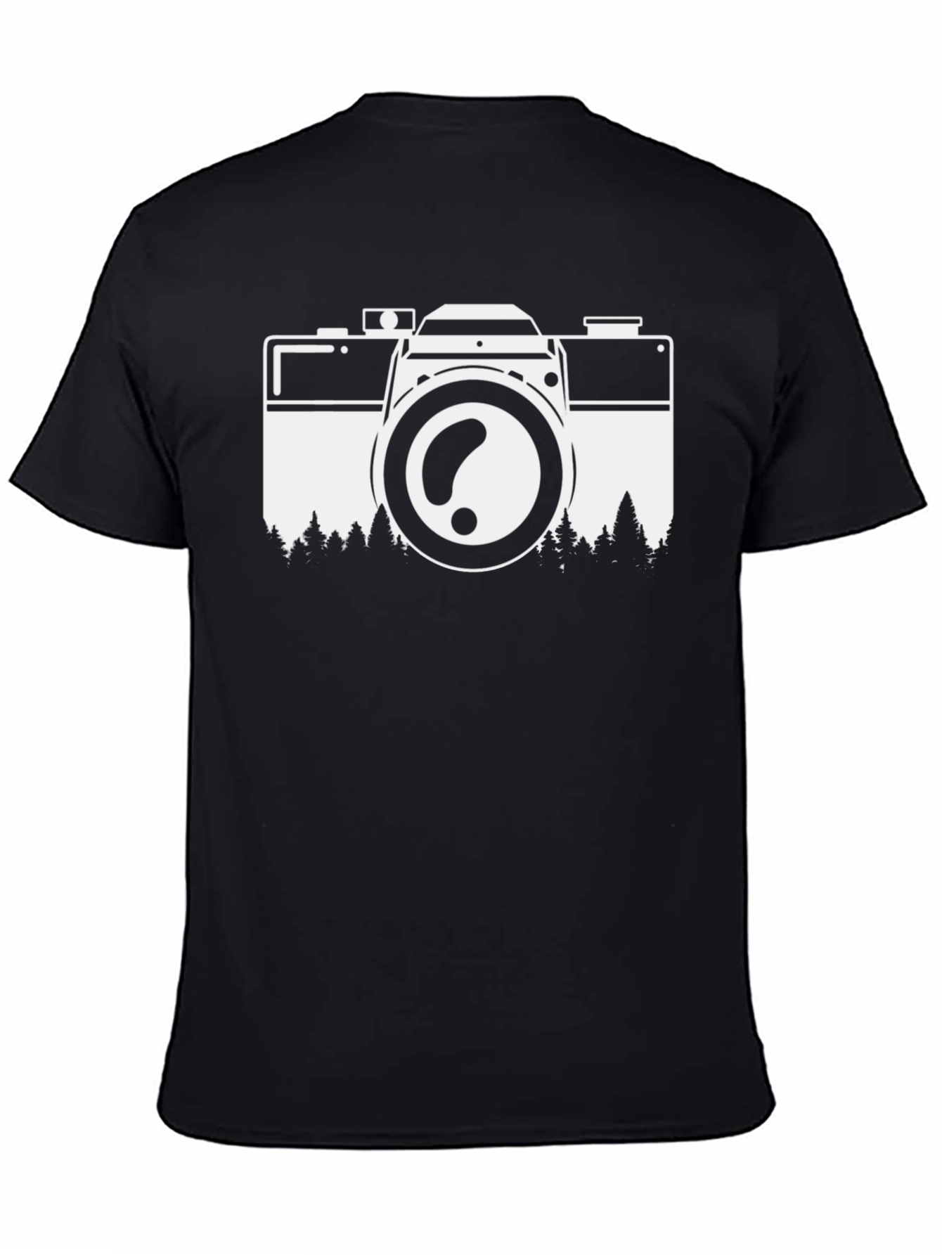 Camera Nature Graphic Tee - Black