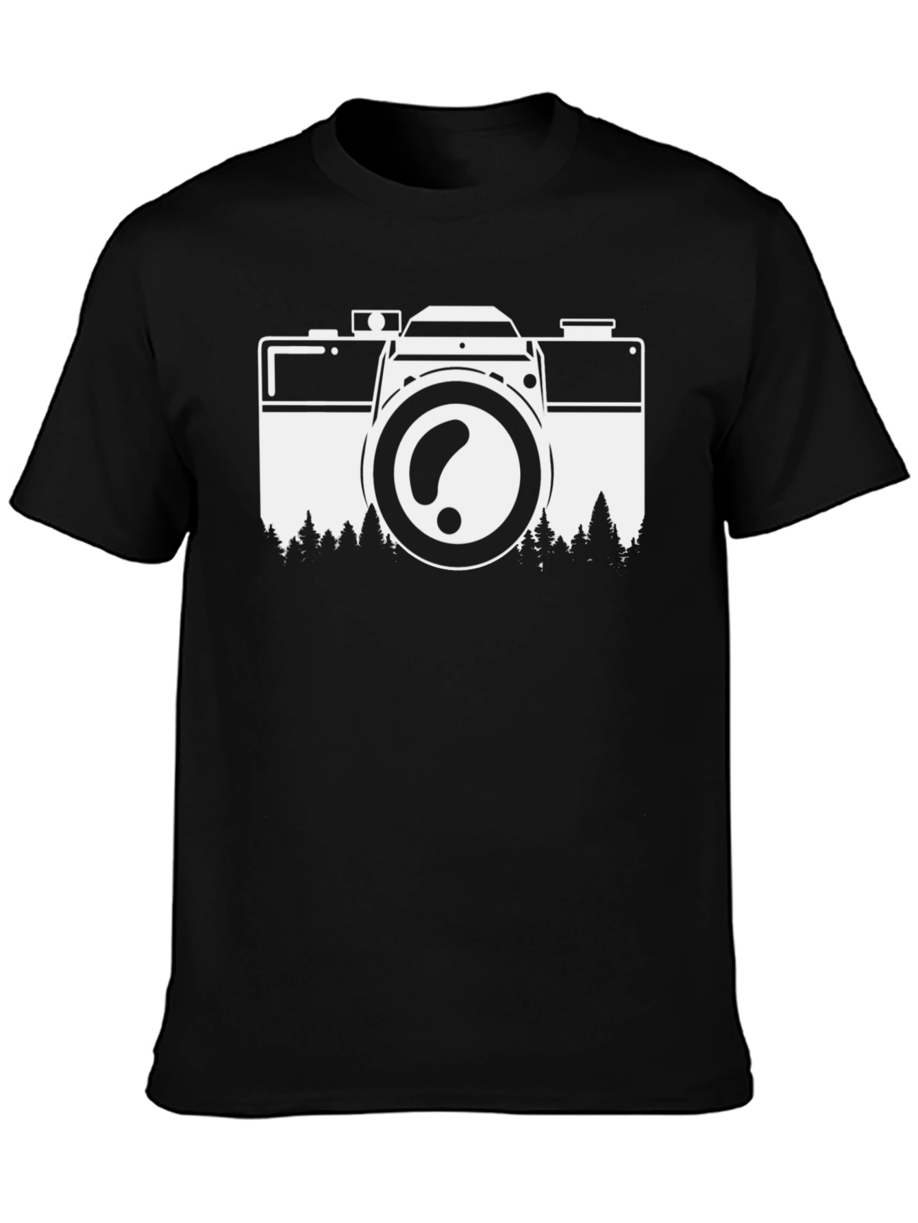 Camera Nature Graphic Tee - Black