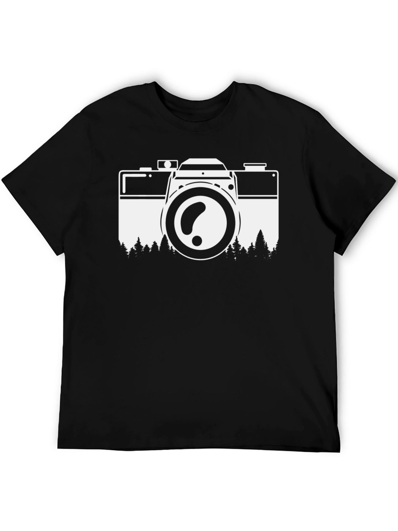 Camera Nature Graphic Tee - Black