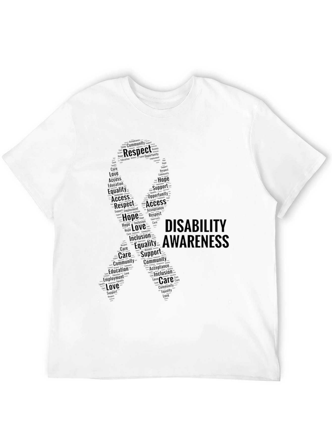 Disability Awareness Word Art T-Shirt
