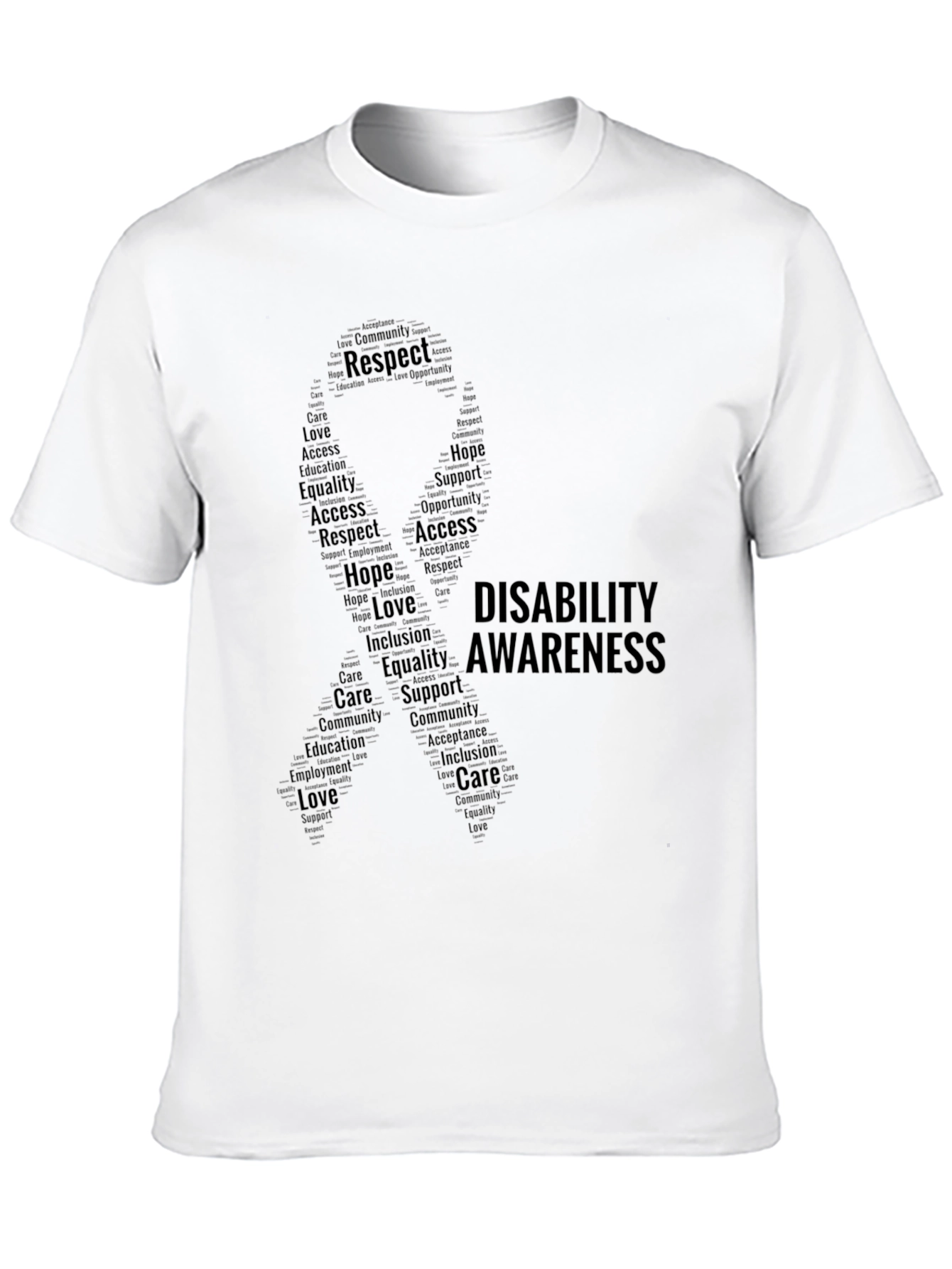 Disability Awareness Word Art T-Shirt