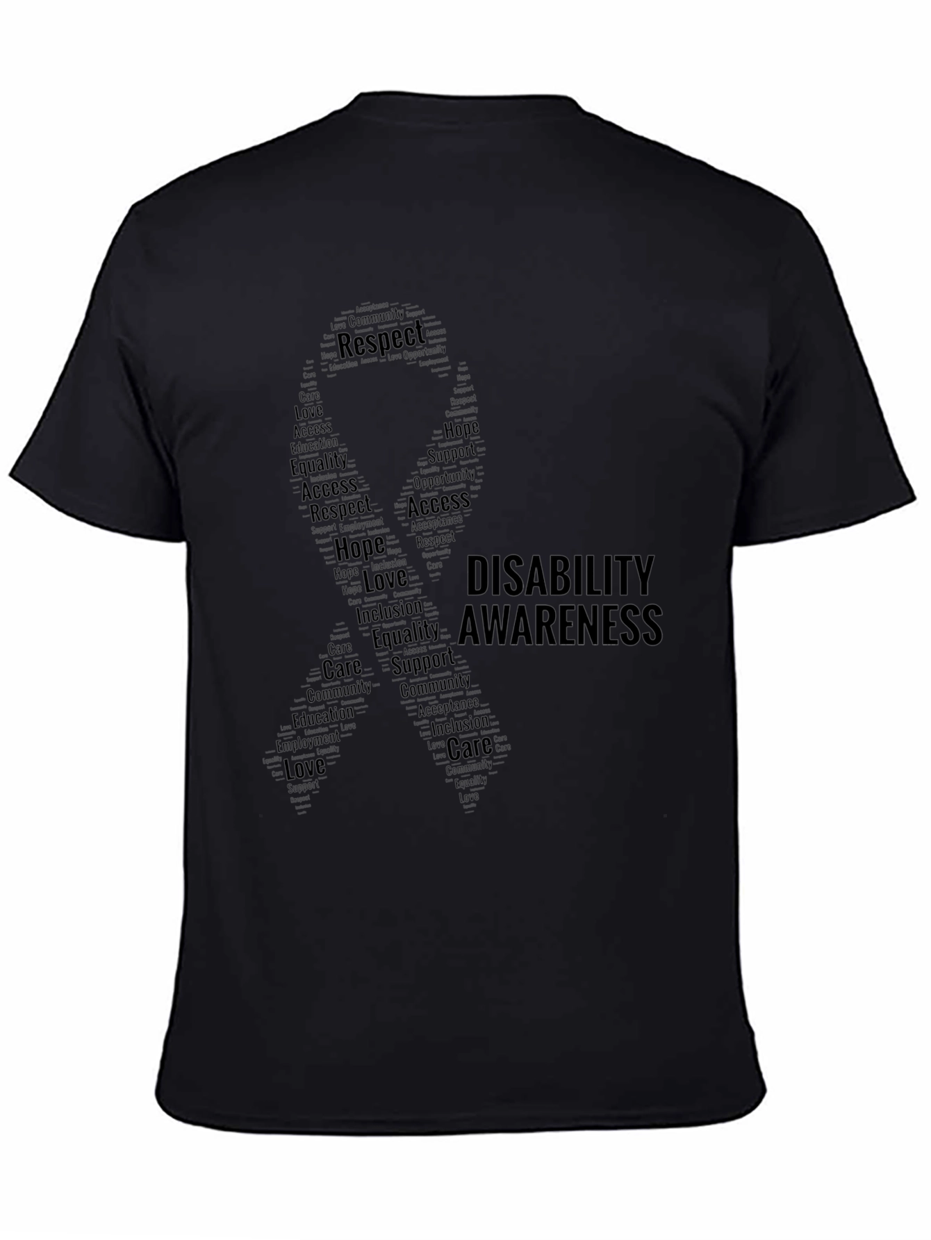 Disability Awareness Word Art T-Shirt