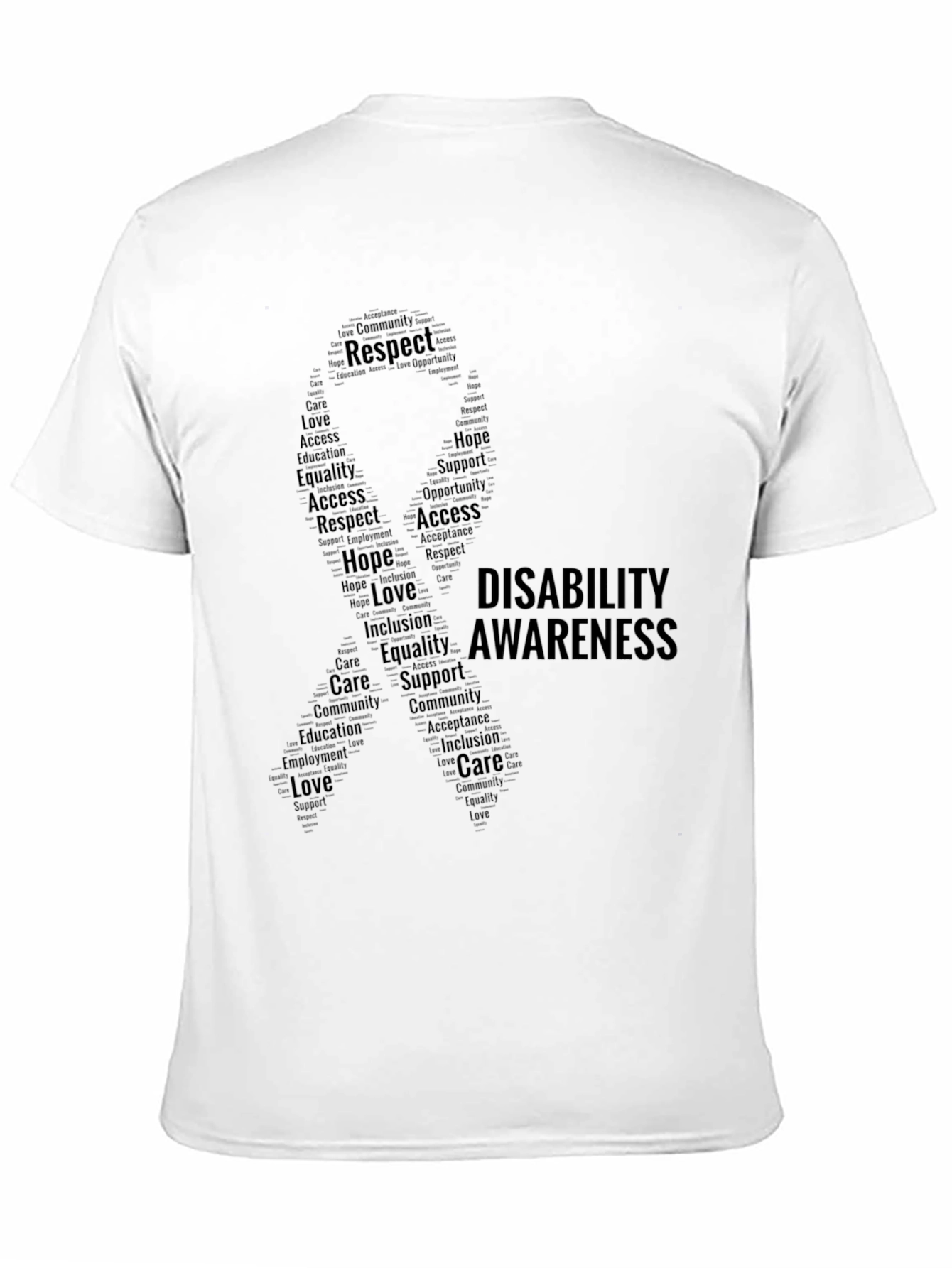 Disability Awareness Word Art T-Shirt