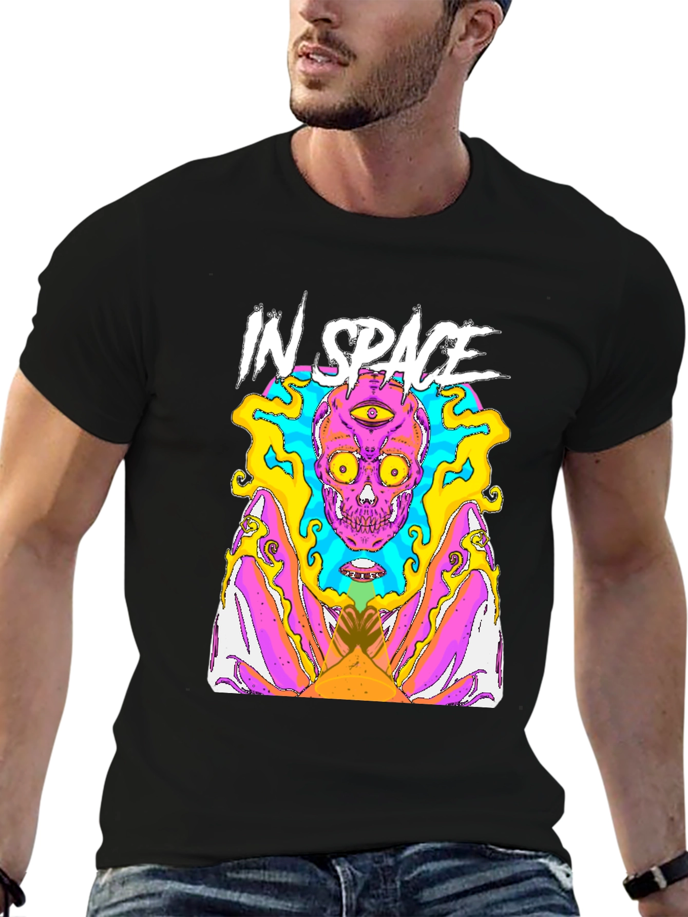 In Space Graphic Tee - Mens Black T-Shirt