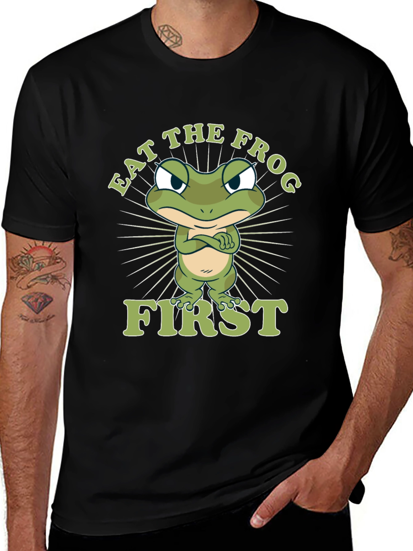 Eat the Frog First Graphic T-Shirt