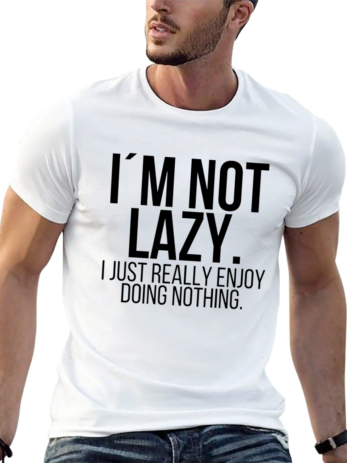 Funny Lazy Graphic Tee - Enjoy Doing Nothing