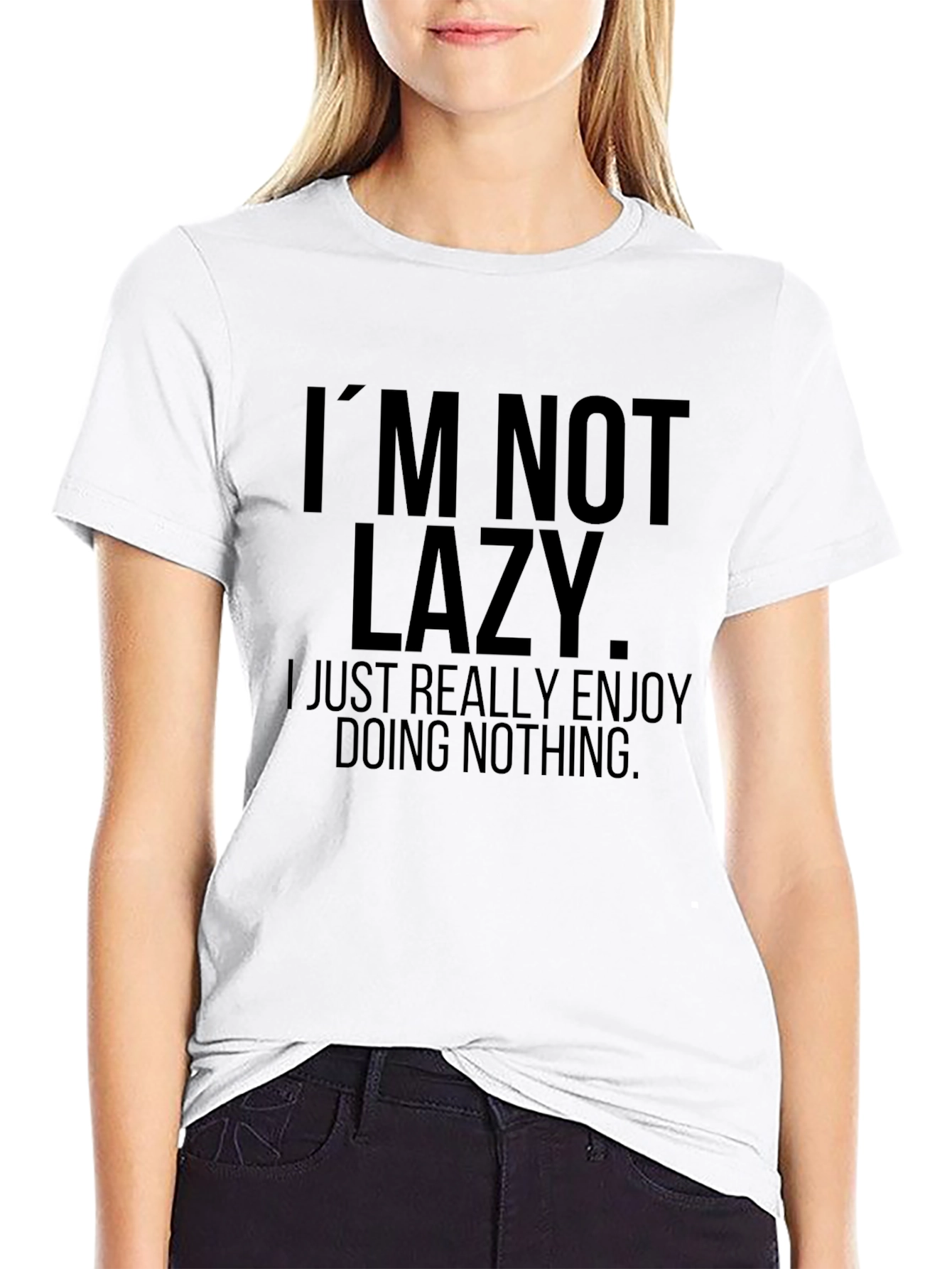 Funny Lazy Graphic Tee - Enjoy Doing Nothing