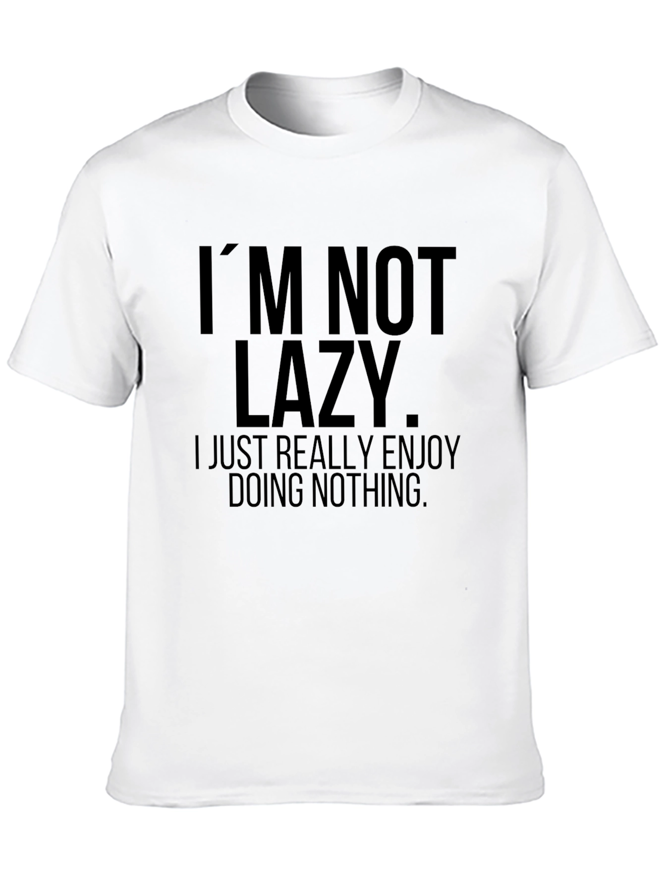 Funny Lazy Graphic Tee - Enjoy Doing Nothing