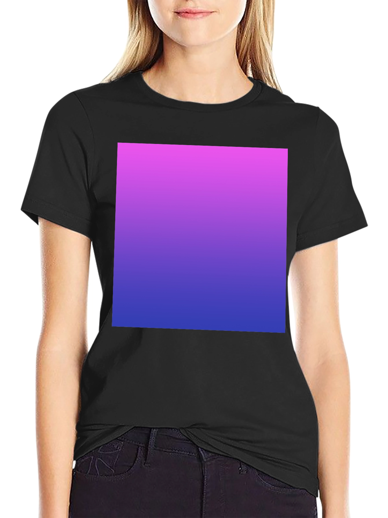 Gradient Tee - Black Cotton Blend