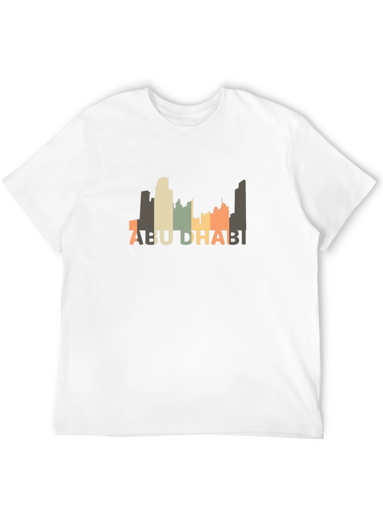 Abu Dhabi Skyline T-Shirt - Retro Design
