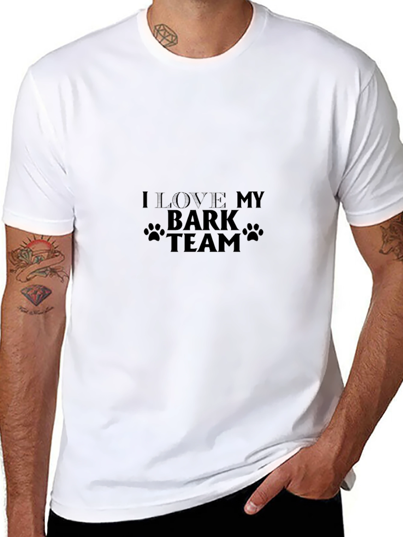 I Love My Bark Team Black T-Shirt