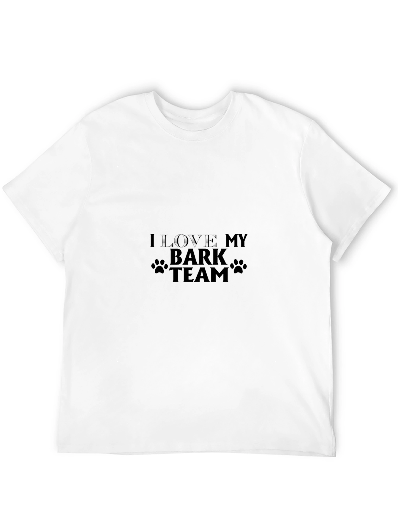 I Love My Bark Team Black T-Shirt