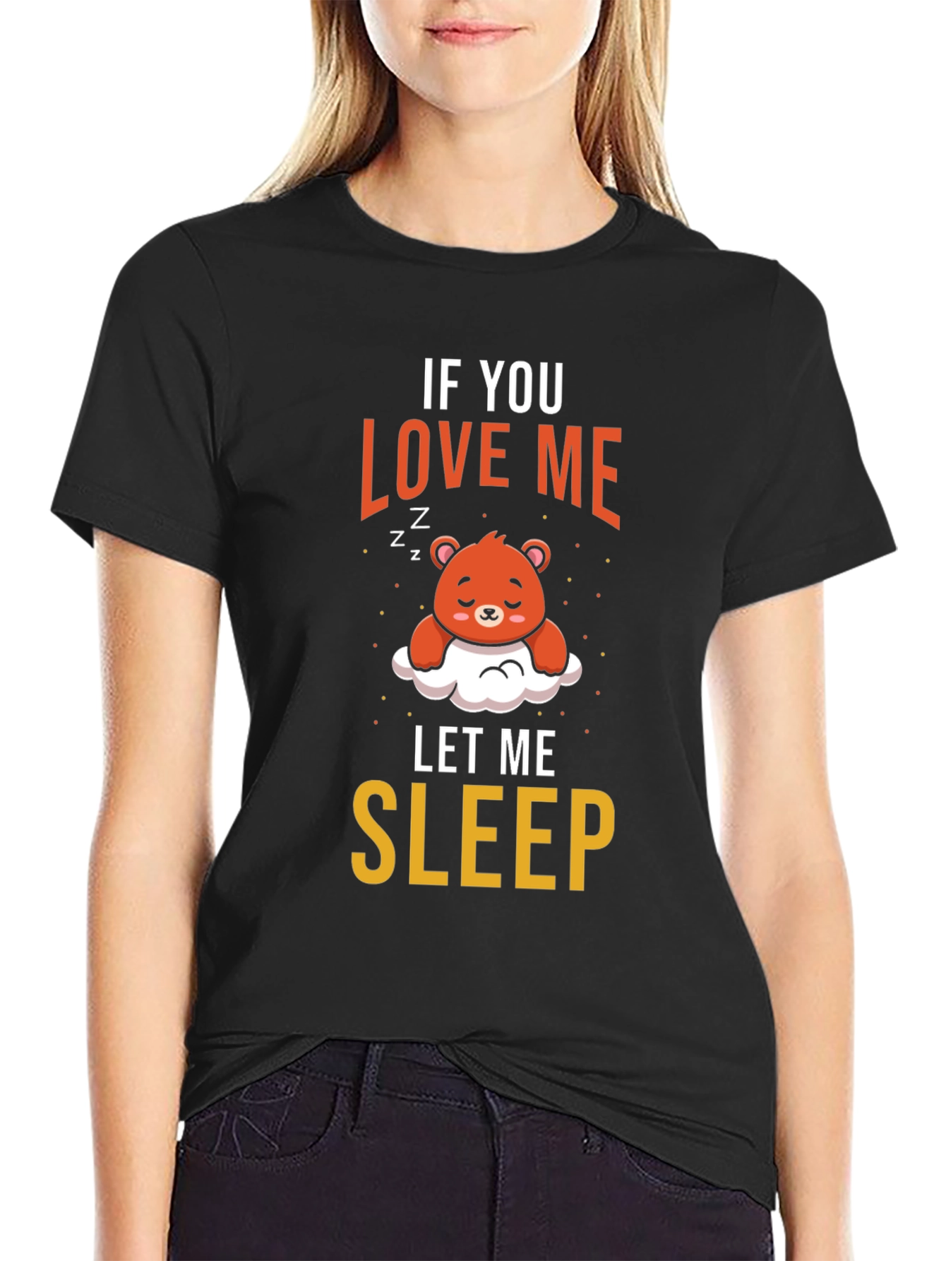 Cute Sleepy Bear Graphic Tee