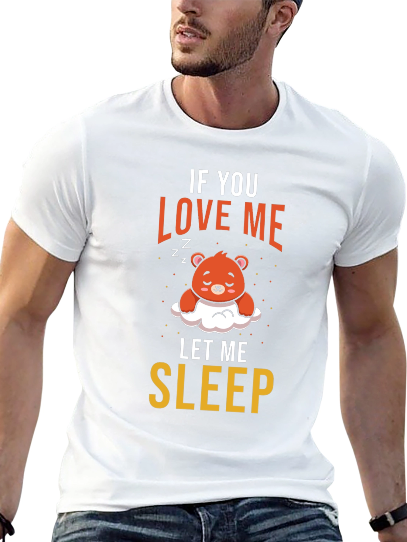 Cute Sleepy Bear Graphic Tee