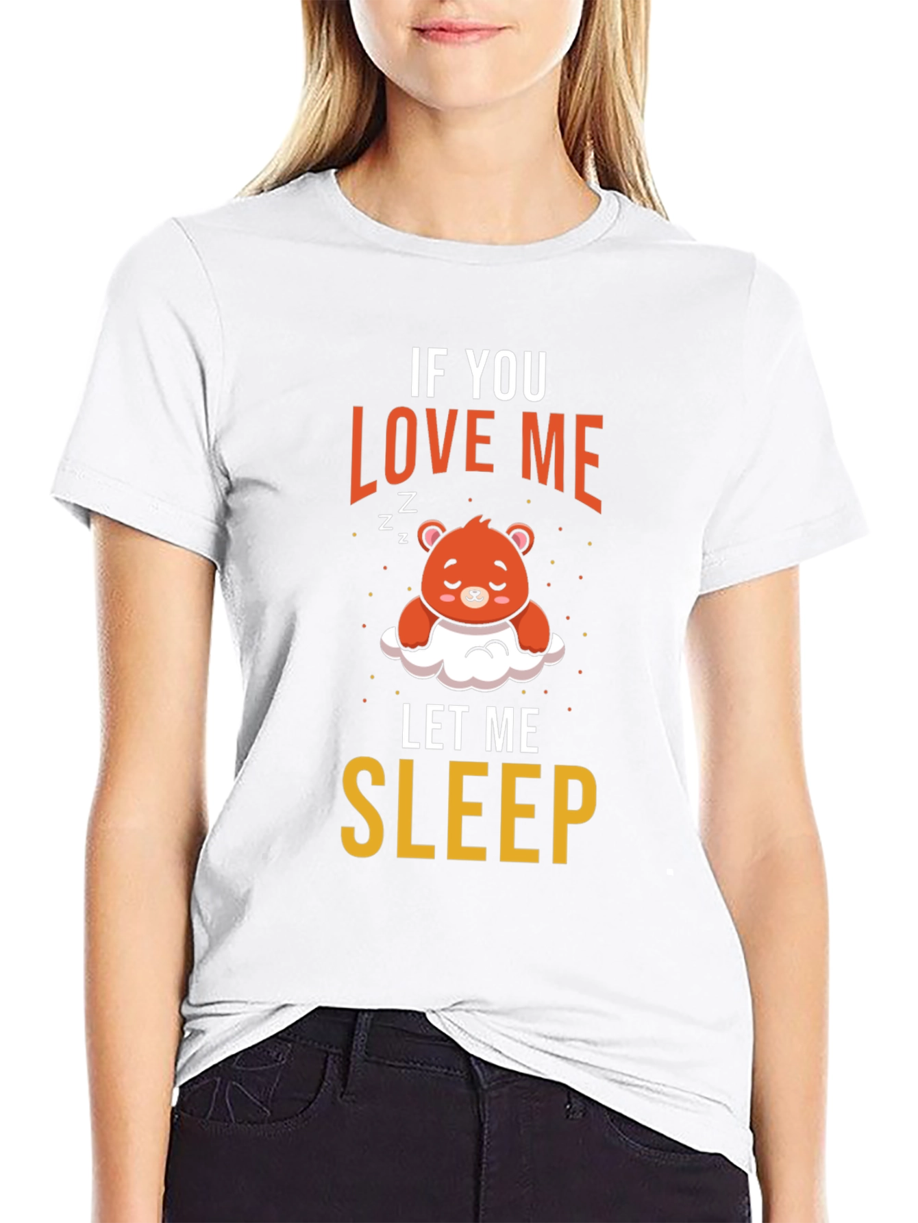 Cute Sleepy Bear Graphic Tee