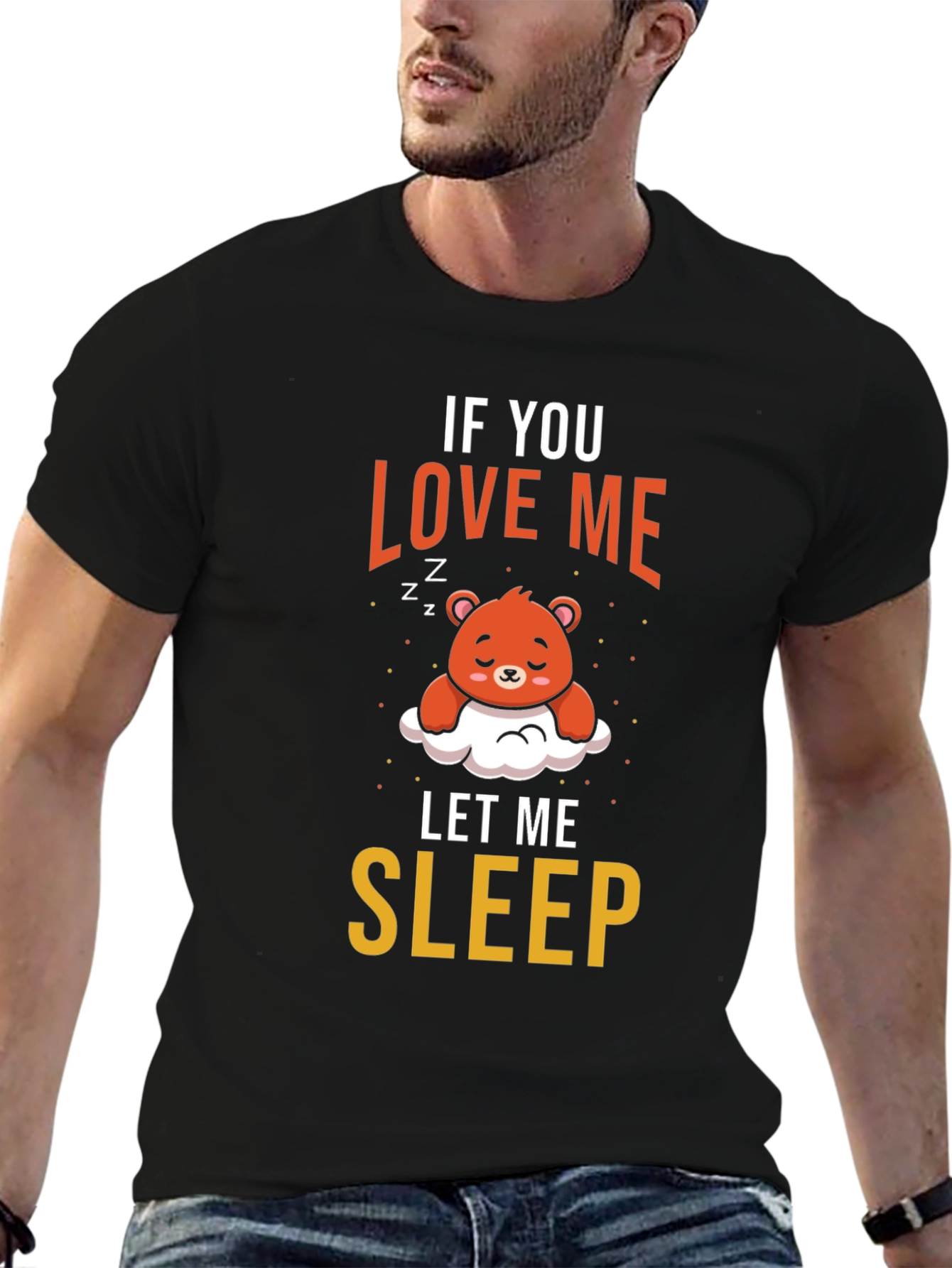Cute Sleepy Bear Graphic Tee