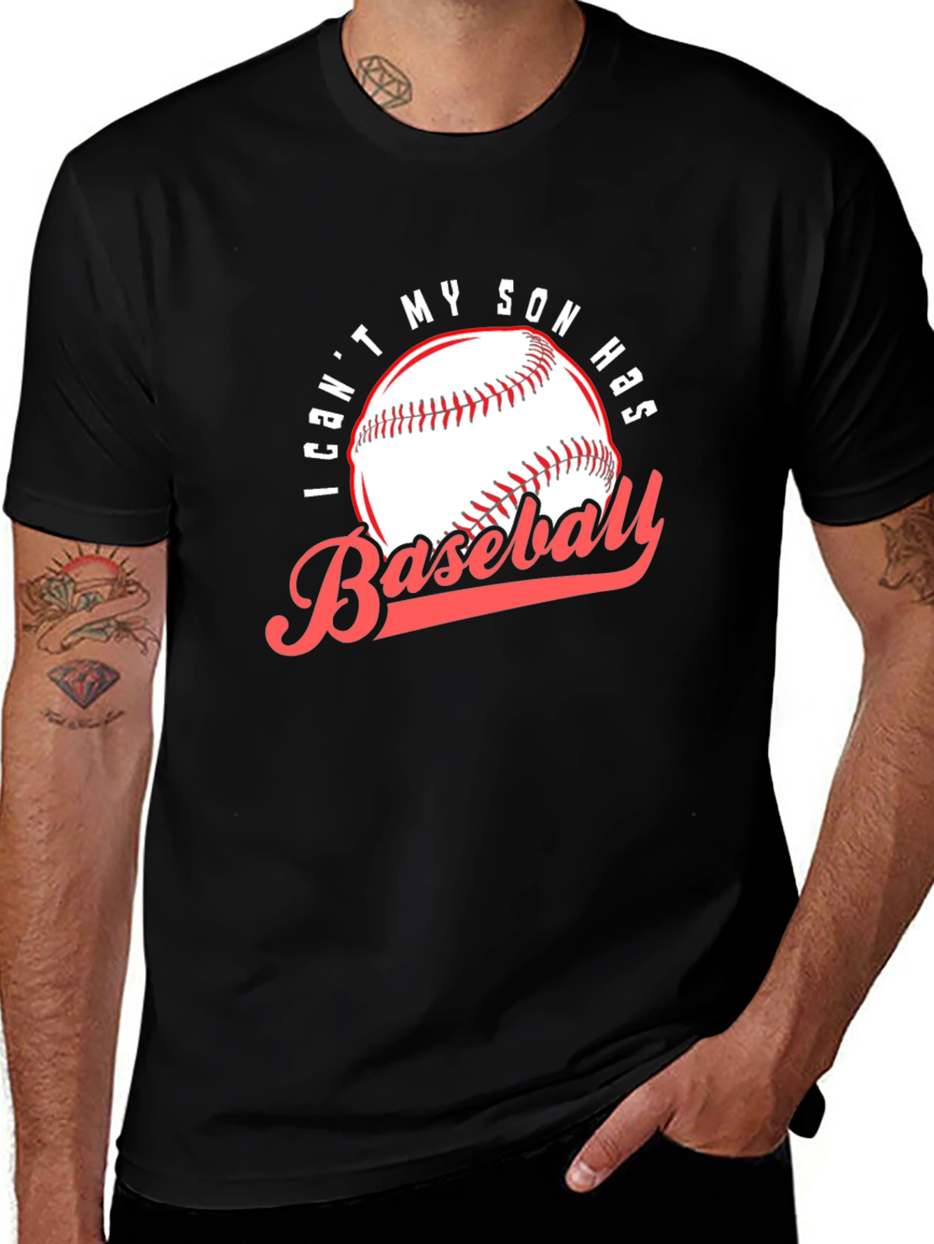 Baseball Dad T-Shirt: I Cant My Son Has Baseball