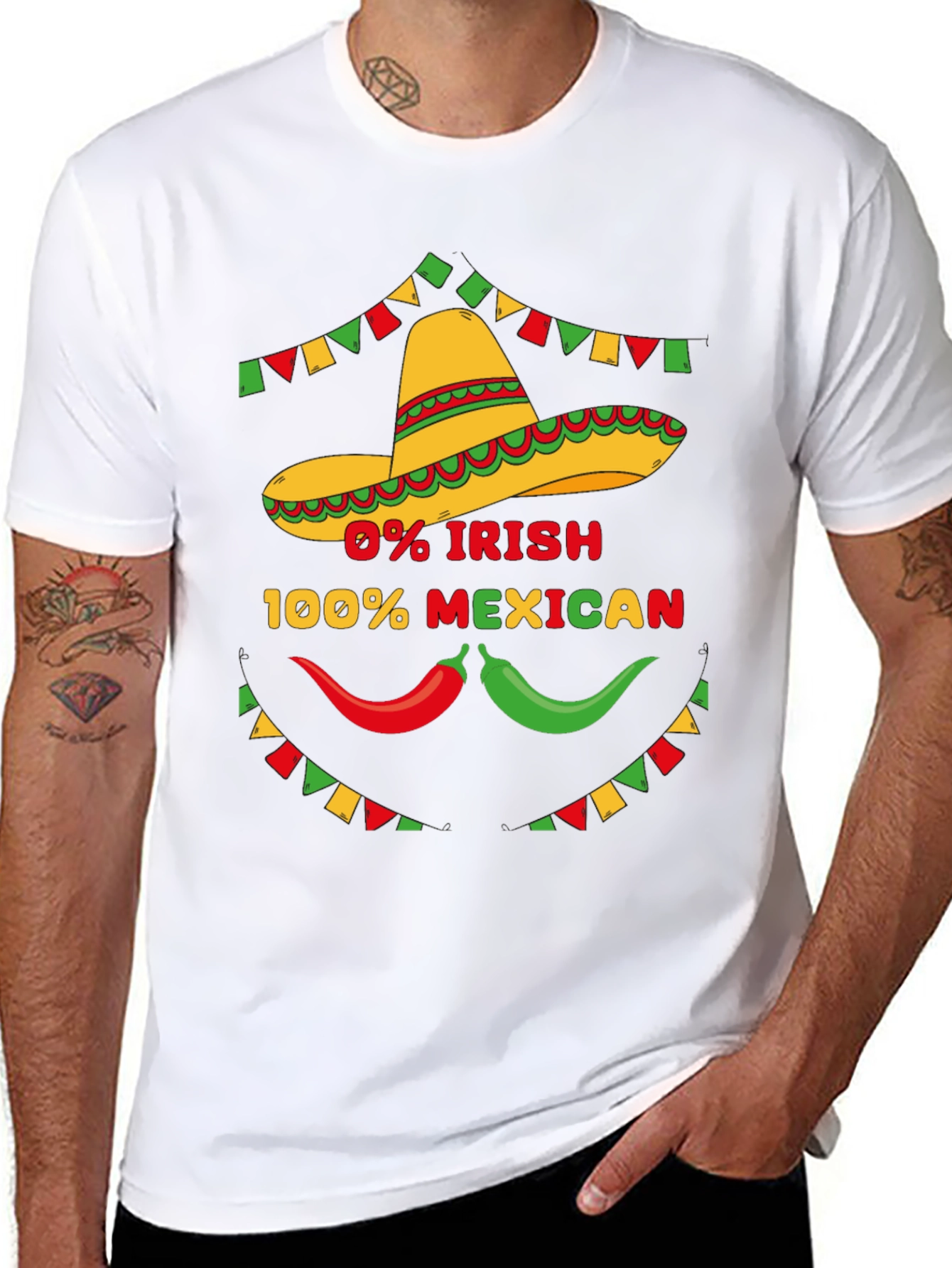 Funny 0% Irish 100% Mexican Graphic Tee