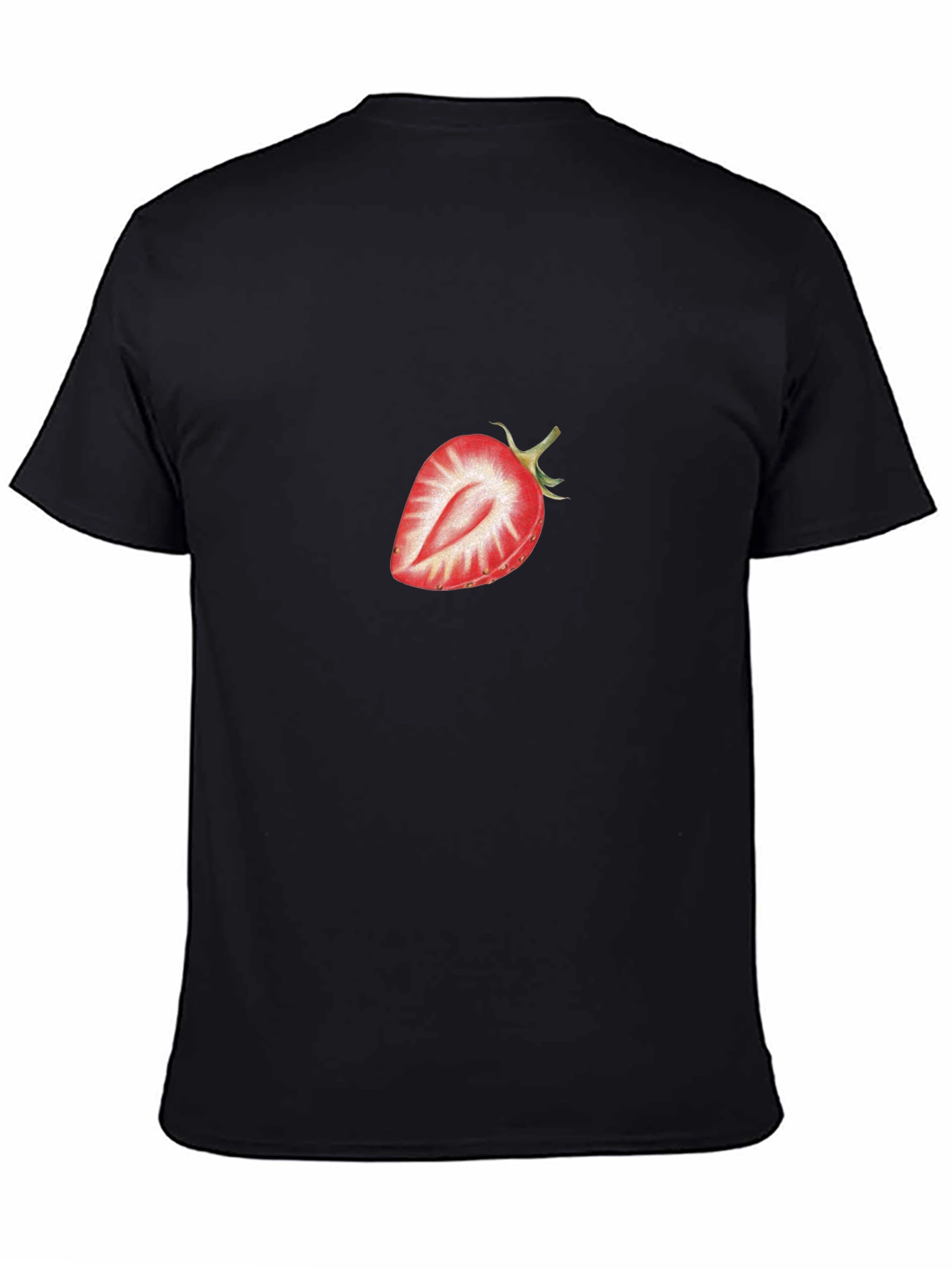 Strawberry Graphic Black T-Shirt