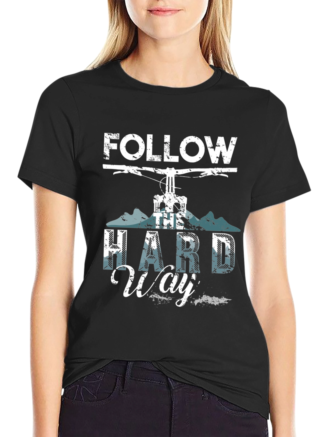 Follow the Hard Way Graphic Tee - Mountain Biking