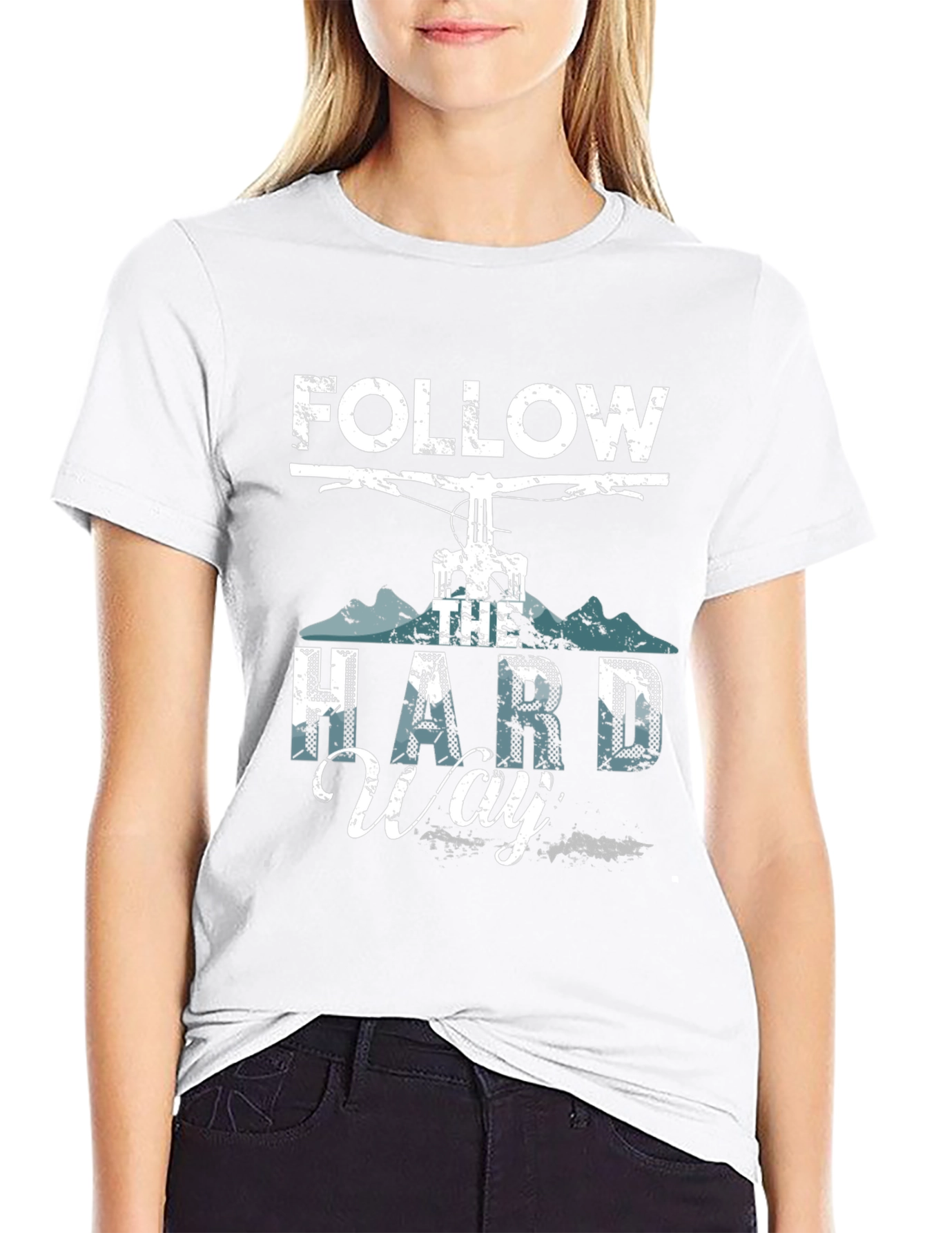 Follow the Hard Way Graphic Tee - Mountain Biking